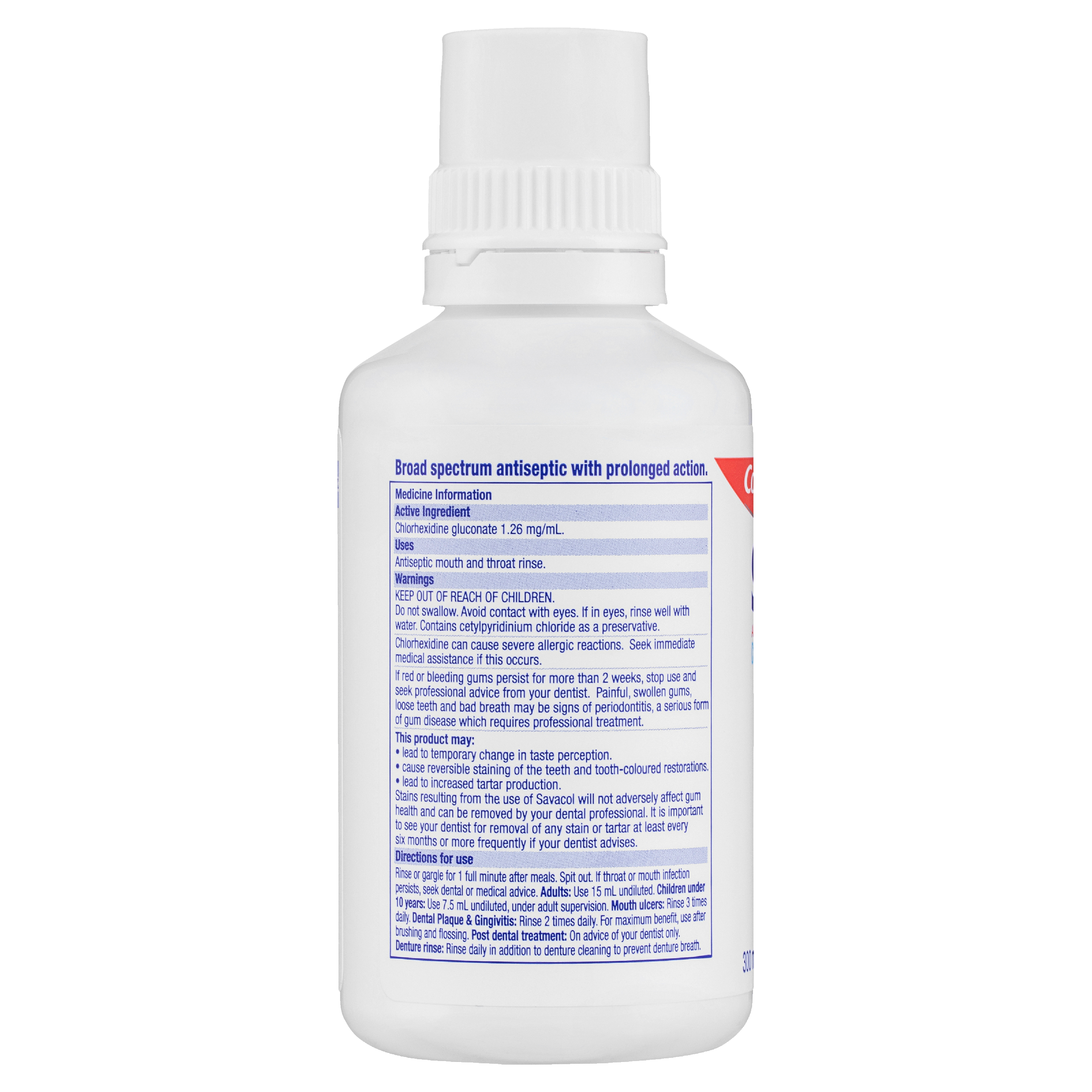 COLGATE MOUTHWASH SAVACOL FRESH MINT ANTISEPTIC 300ML - Image 4