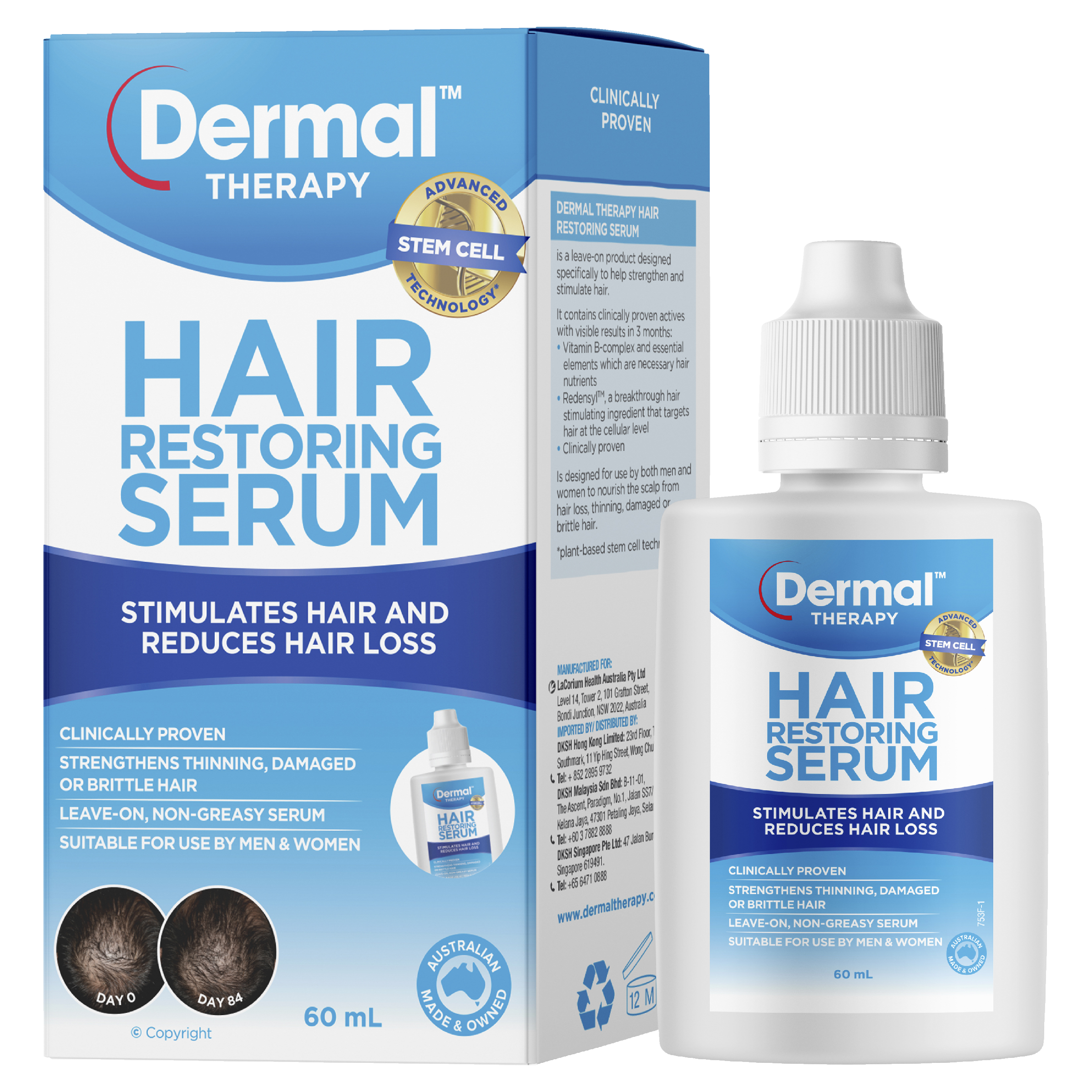 DERMAL THERAPY HAIR RESTORING SERUM 60ML