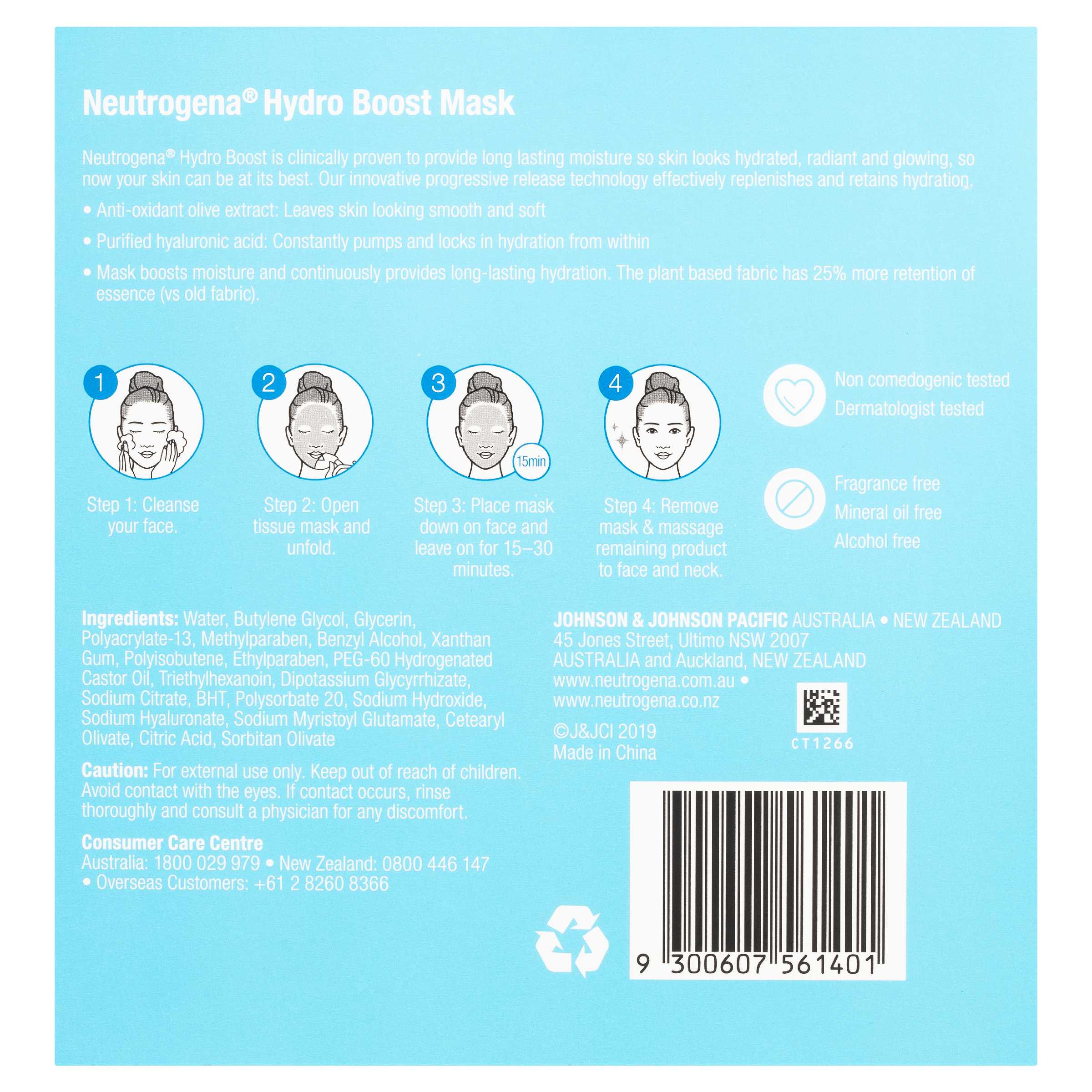 NEUTROGENA HYDRO BOOST FACE SHEET MASK 5 PACK - Image 4
