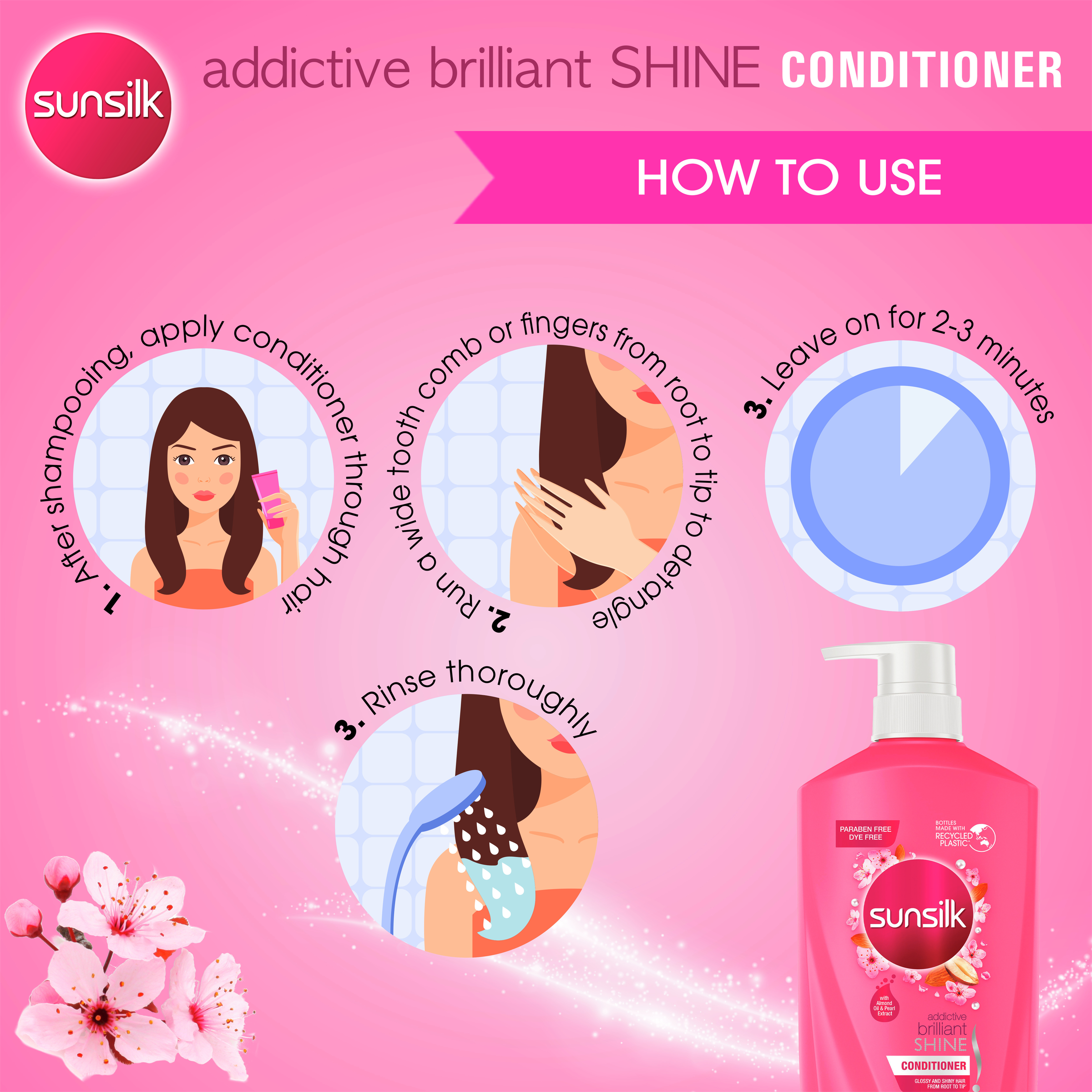 SUNSILK CONDITIONER ADDICTIVE BRILLIANT SHINE 700ML - Image 4