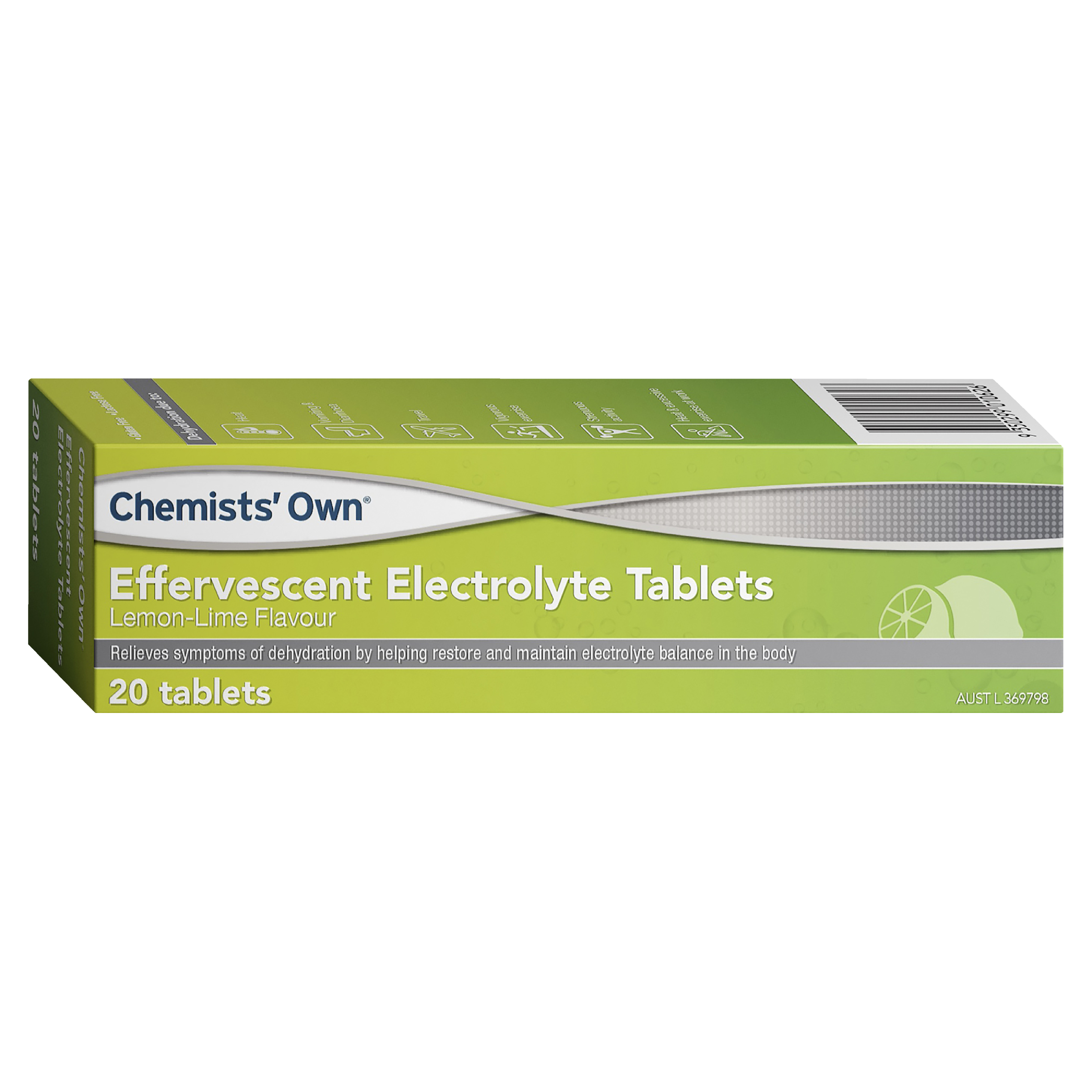 CHEMISTS OWN EFFERVESCENT ELECTROLYTE LEMON LIME 20 TABLETS