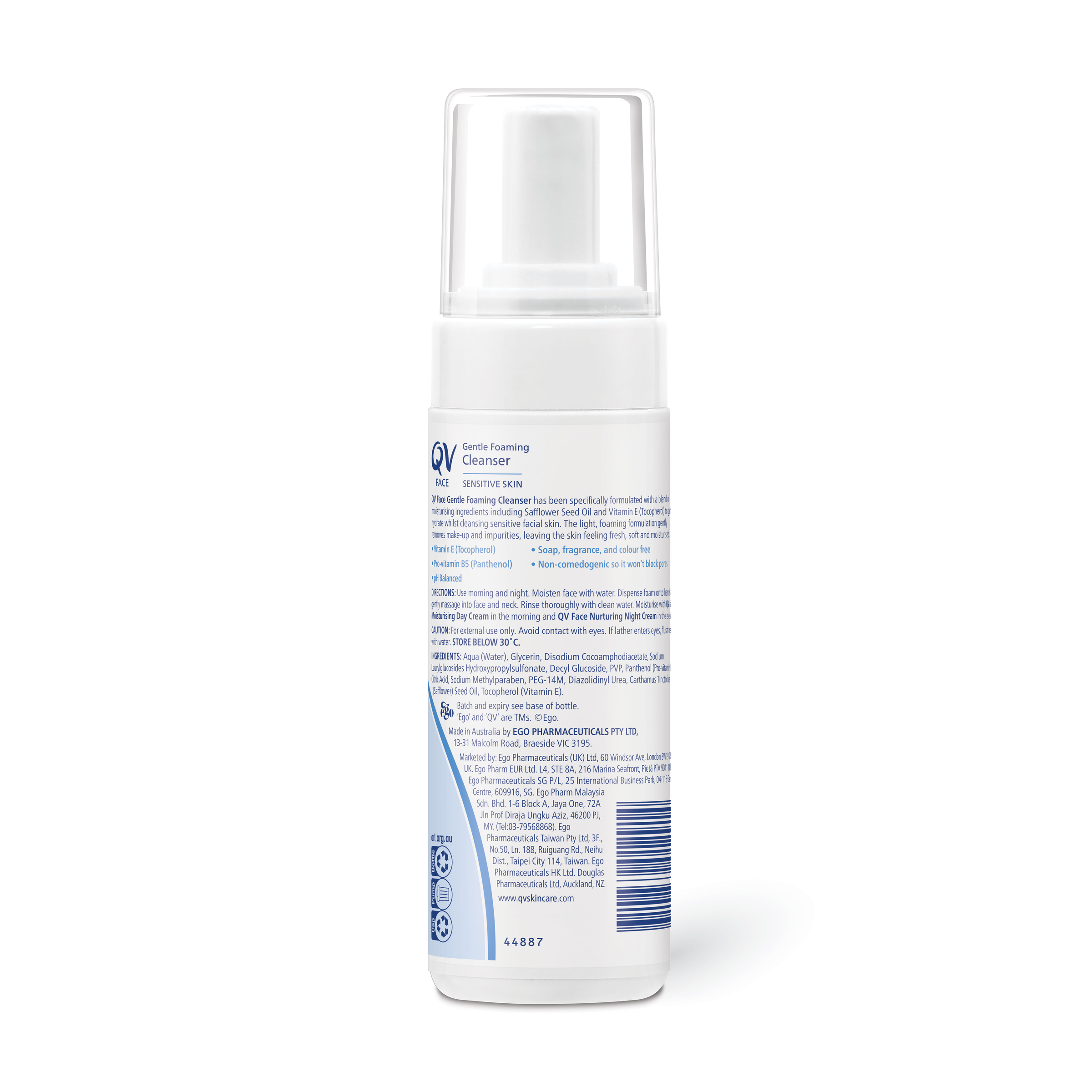 EGO QV GENTLE FACE FOAMING CLEANER 150ML - Image 2