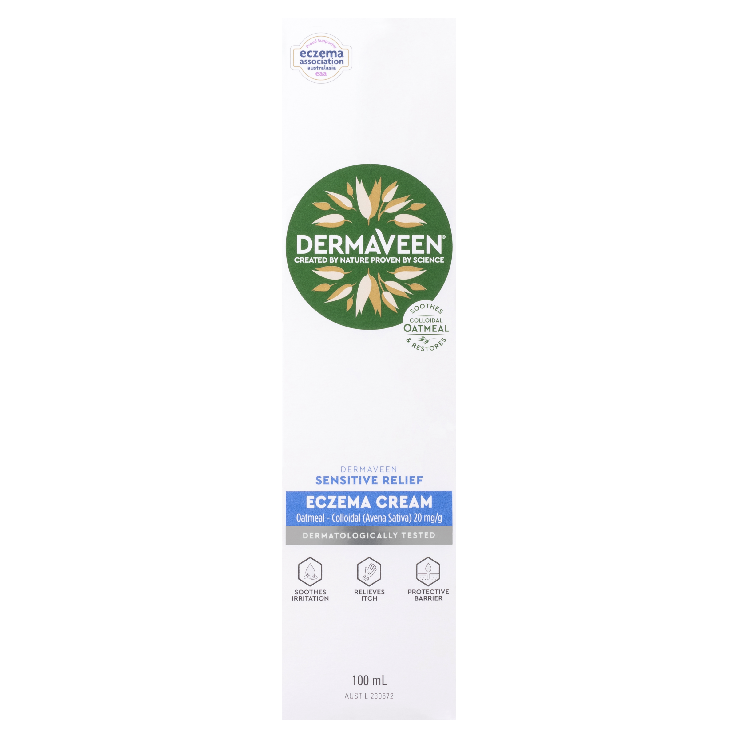 DERMAVEEN ECZEMA SENSITIVE RELIEF CREAM 100ML - Image 2