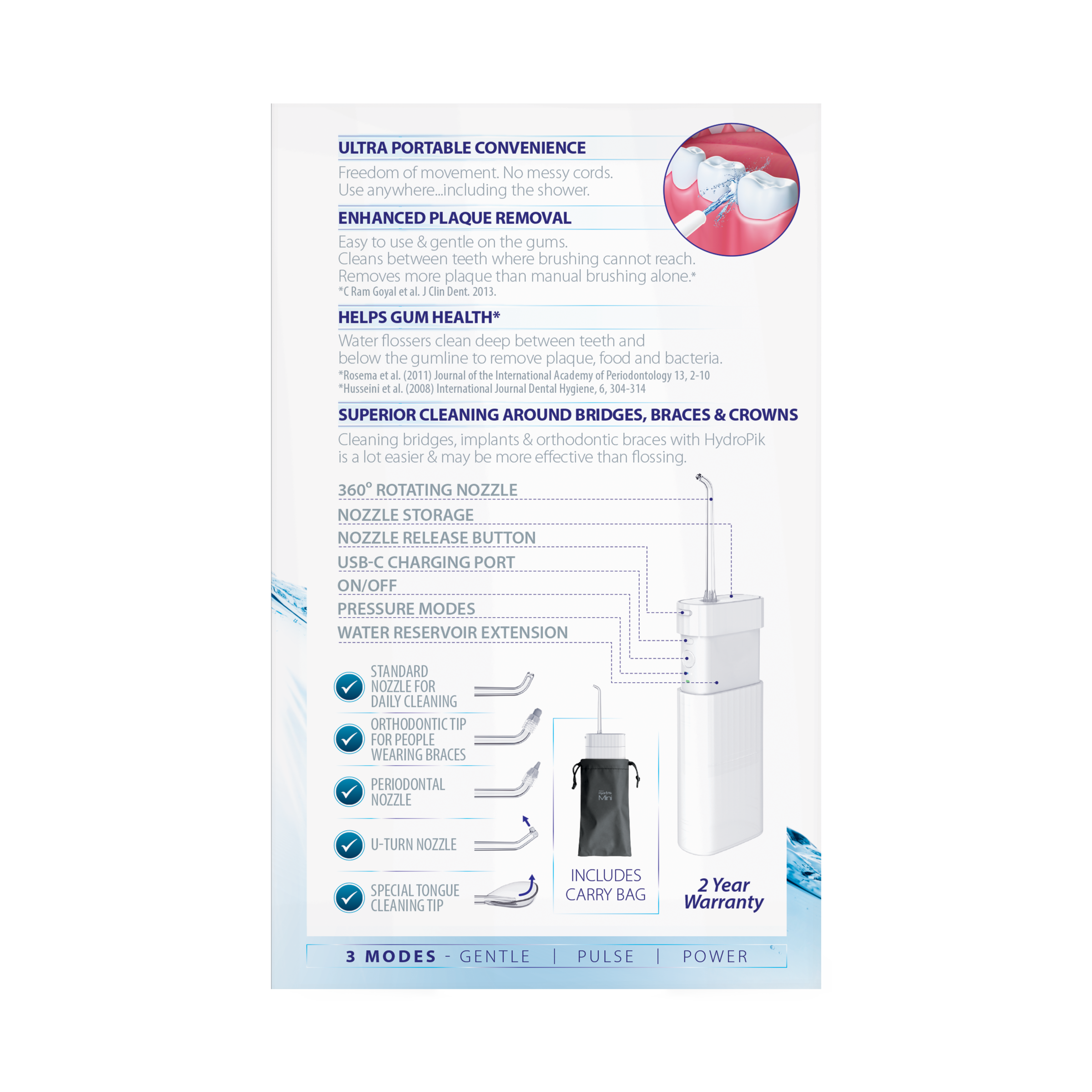 PIKSTERS HYDROPIK WATER FLOSSER CORDLESS MINI - Image 4