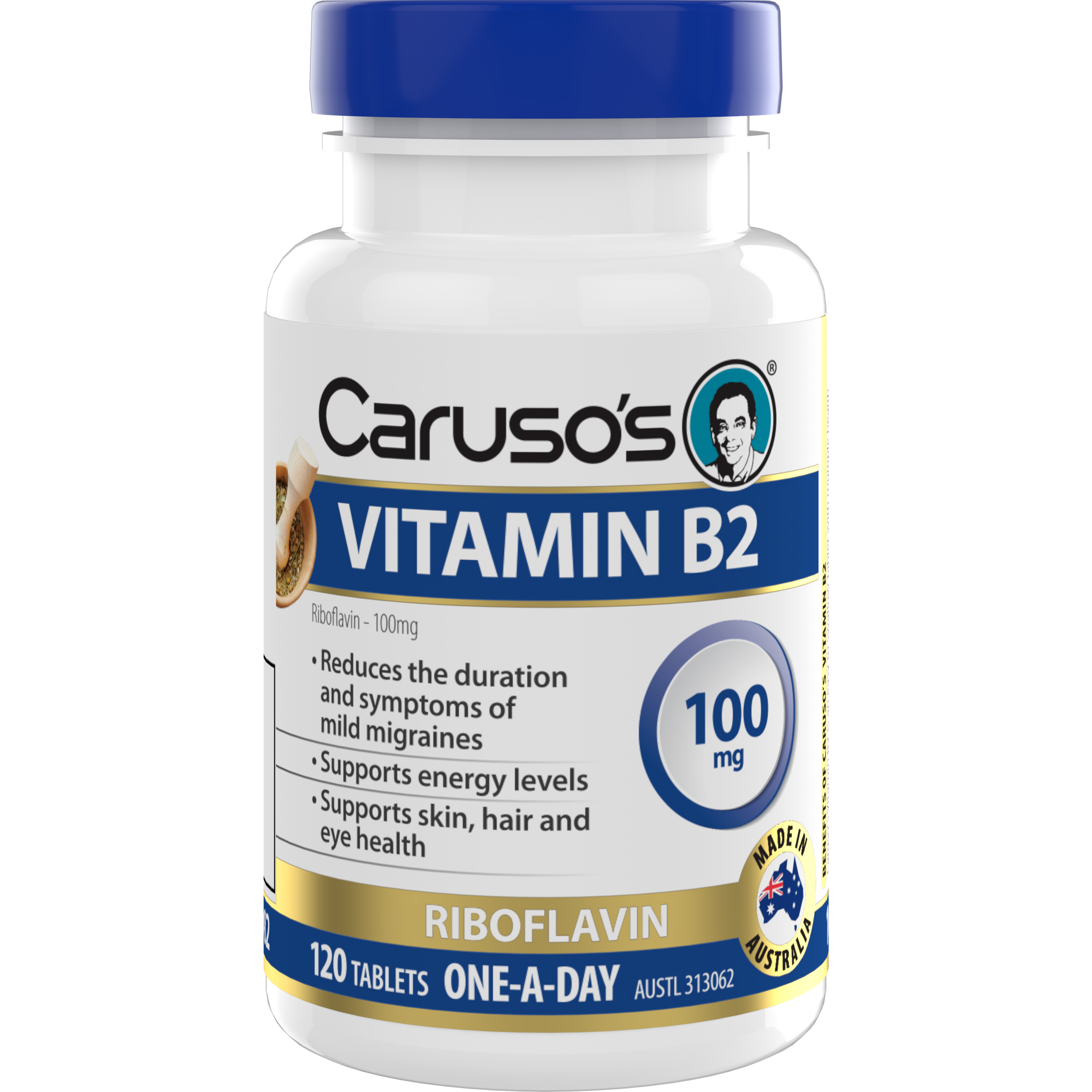 CARUSOS VITAMIN B2 100MG 120 TABLETS