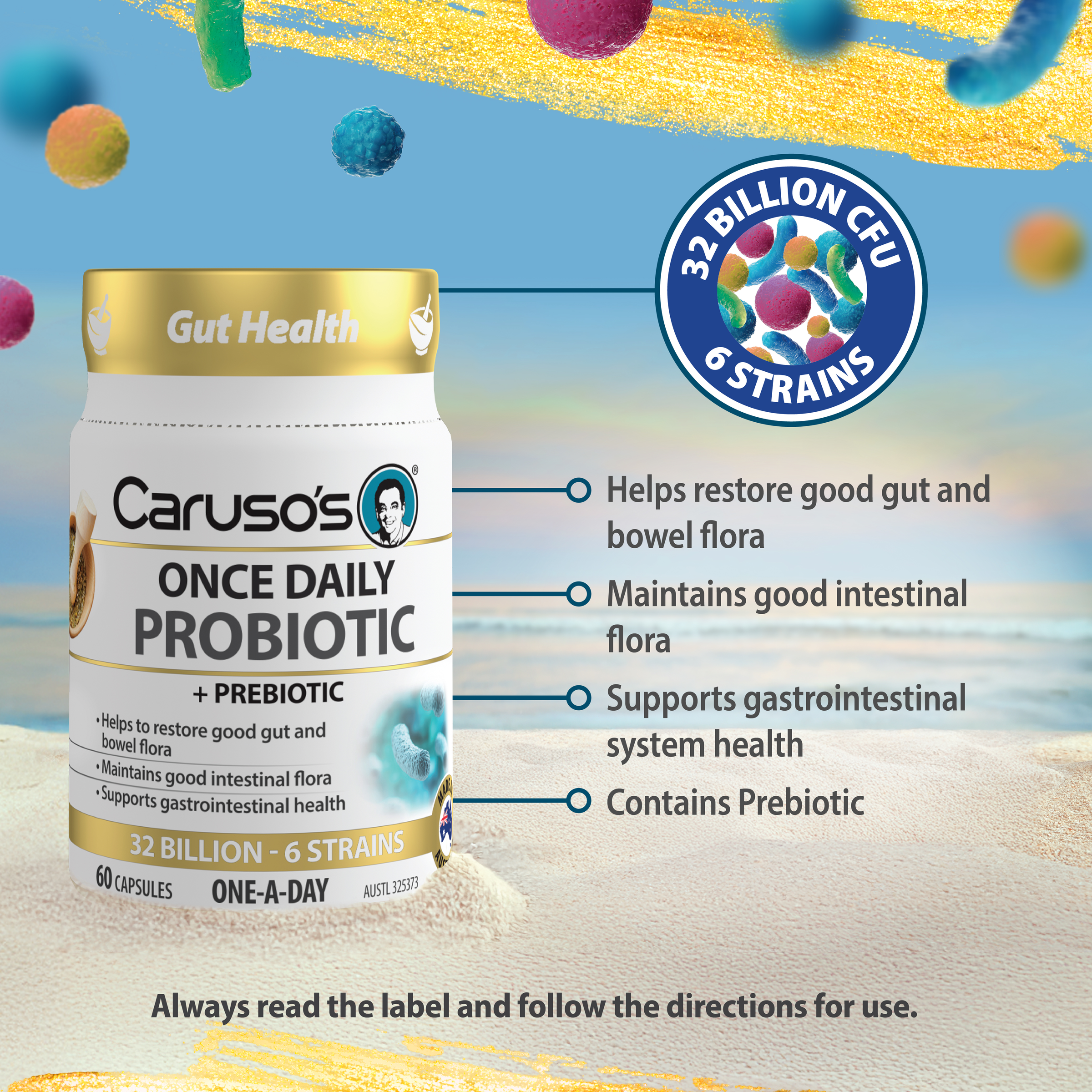 CARUSOS PROBIOTIC ONCE DAILY 60 CAPSULES - Image 4