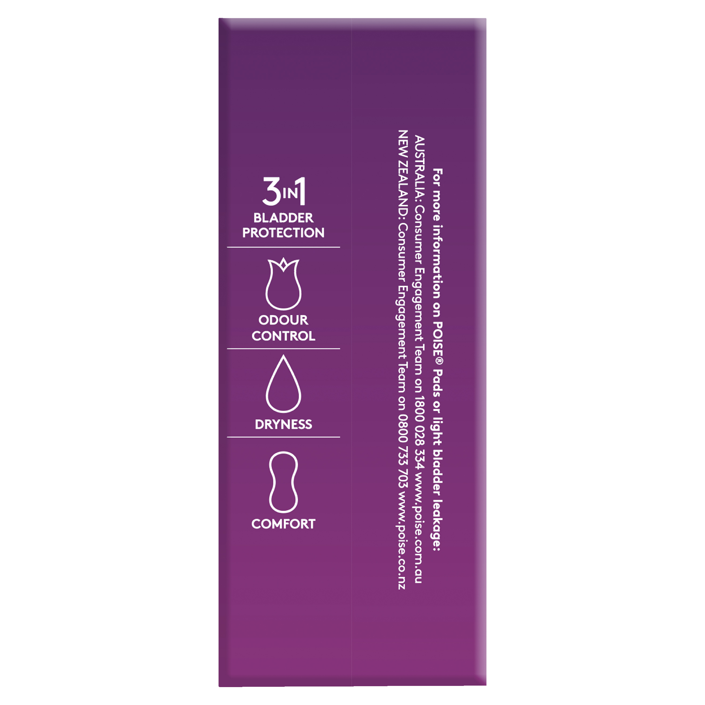 POISE 3-IN-1 PADS SUPER 4D 14 PACK - Image 6