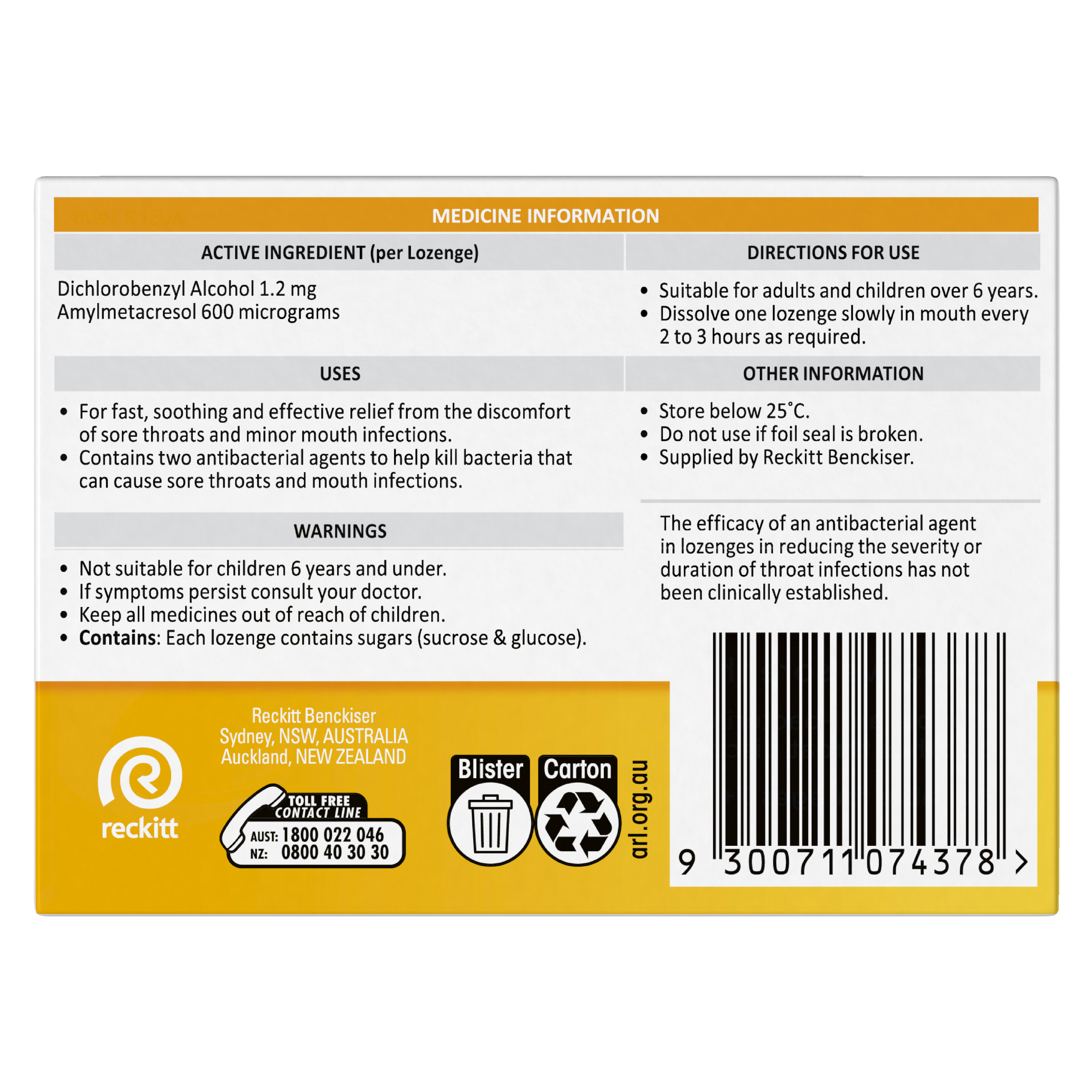 STREPSILS HONEY & LEMON 16 LOZENGES - Image 4