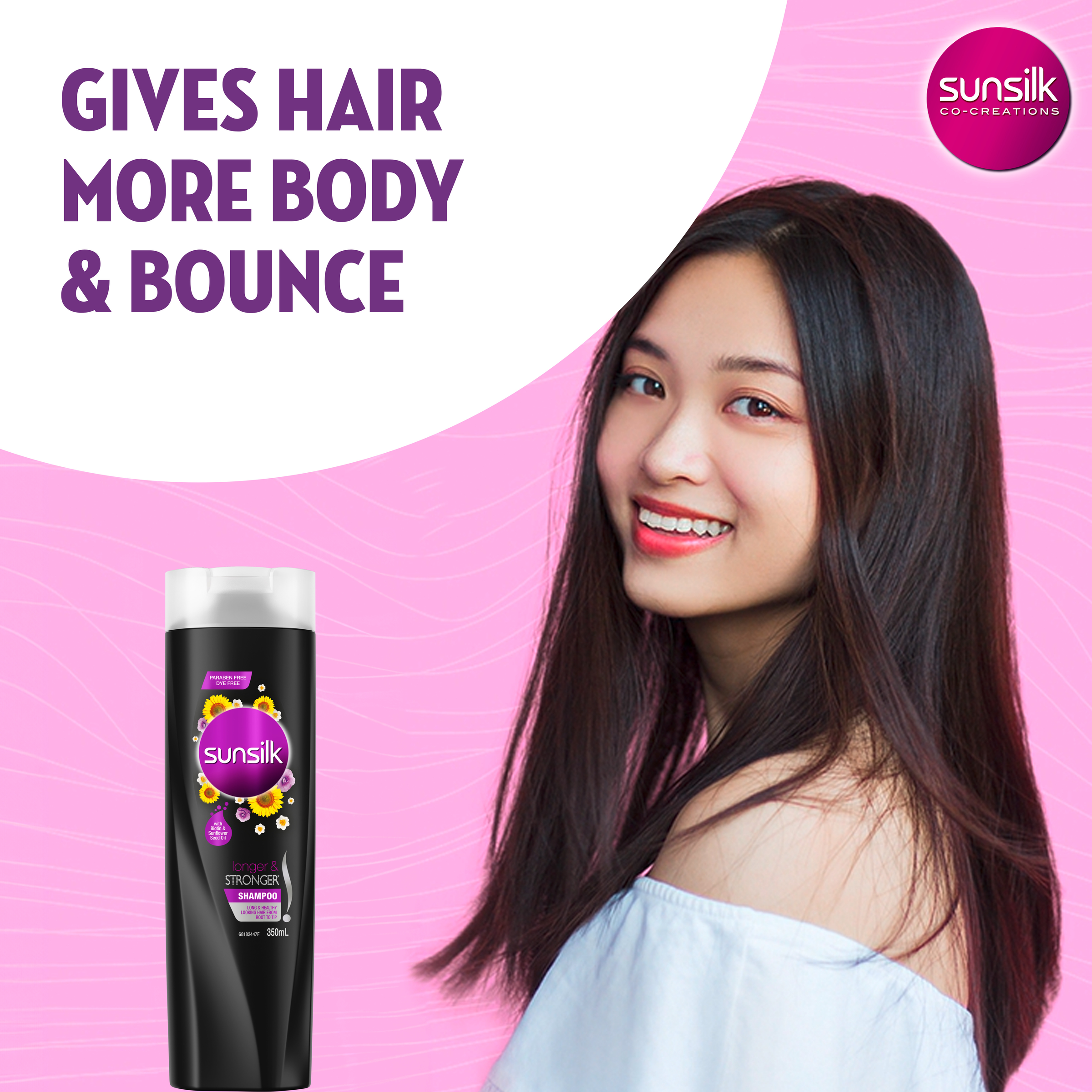 SUNSILK SHAMPOO LONGER & STRONGER 350ML - Image 4