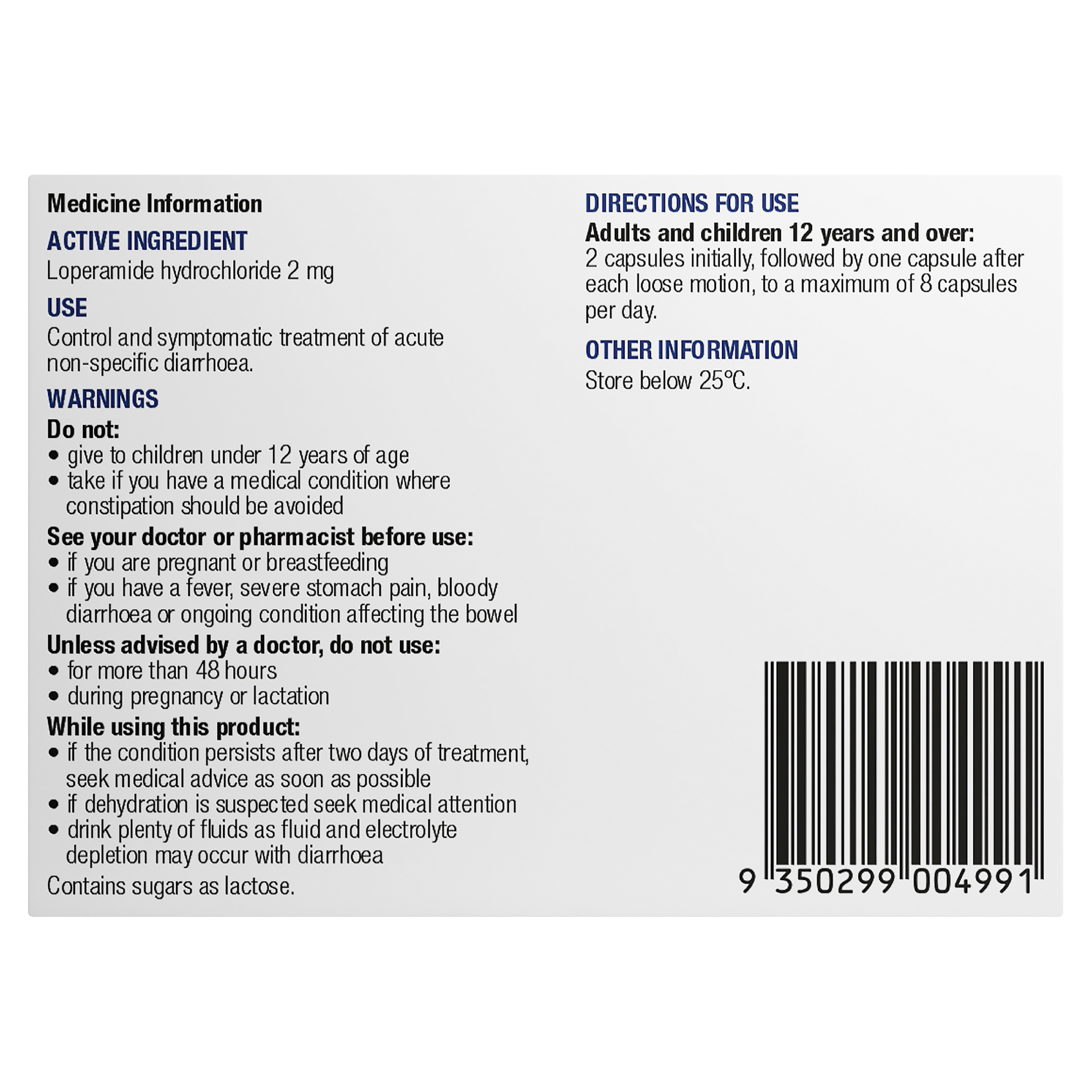 CHEMIST OWN DIARRHOEA RELIEF 20 CAPSULES - Image 3
