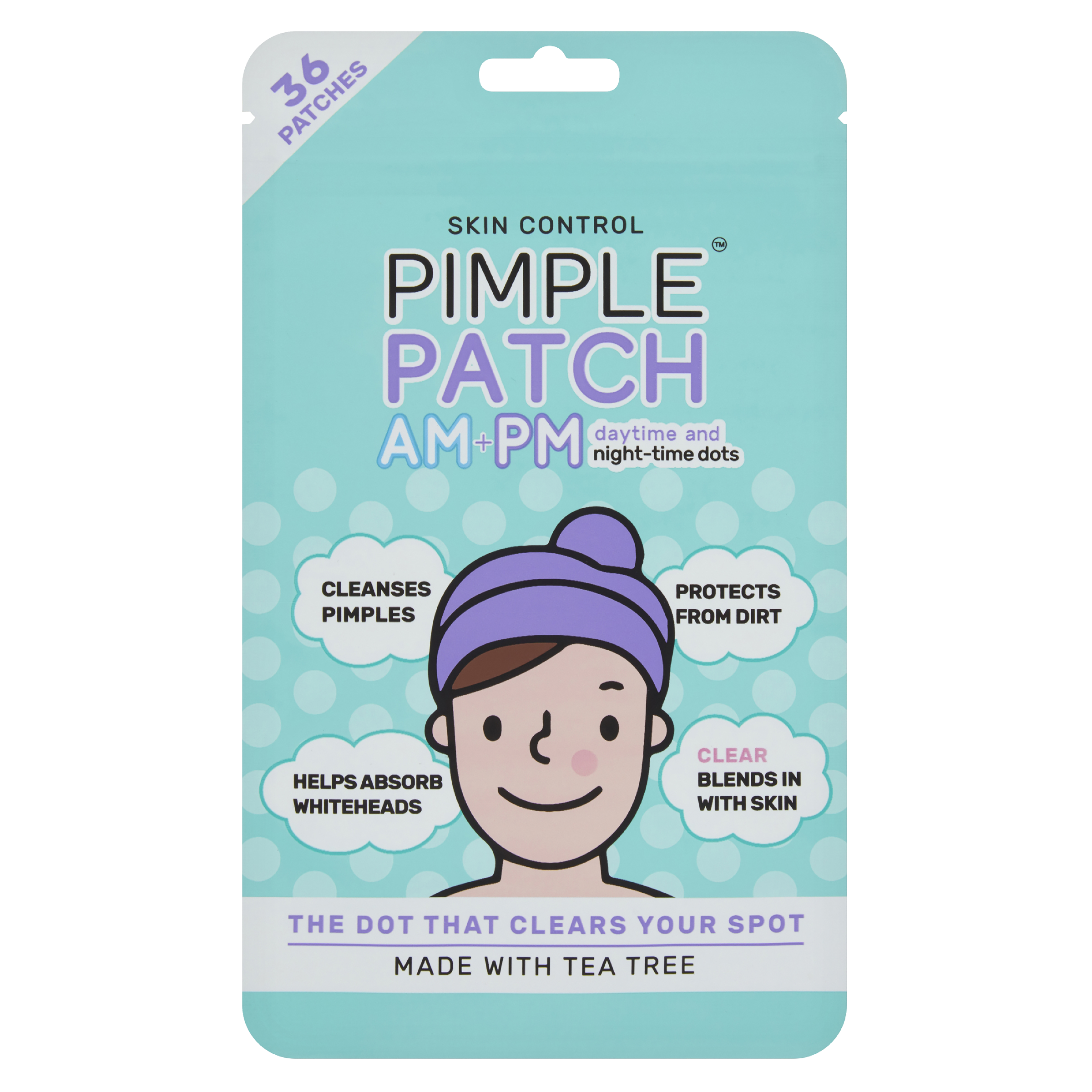 SKIN CONTROL PIMPLE PATCH AM & PM MIXED 36 PACK