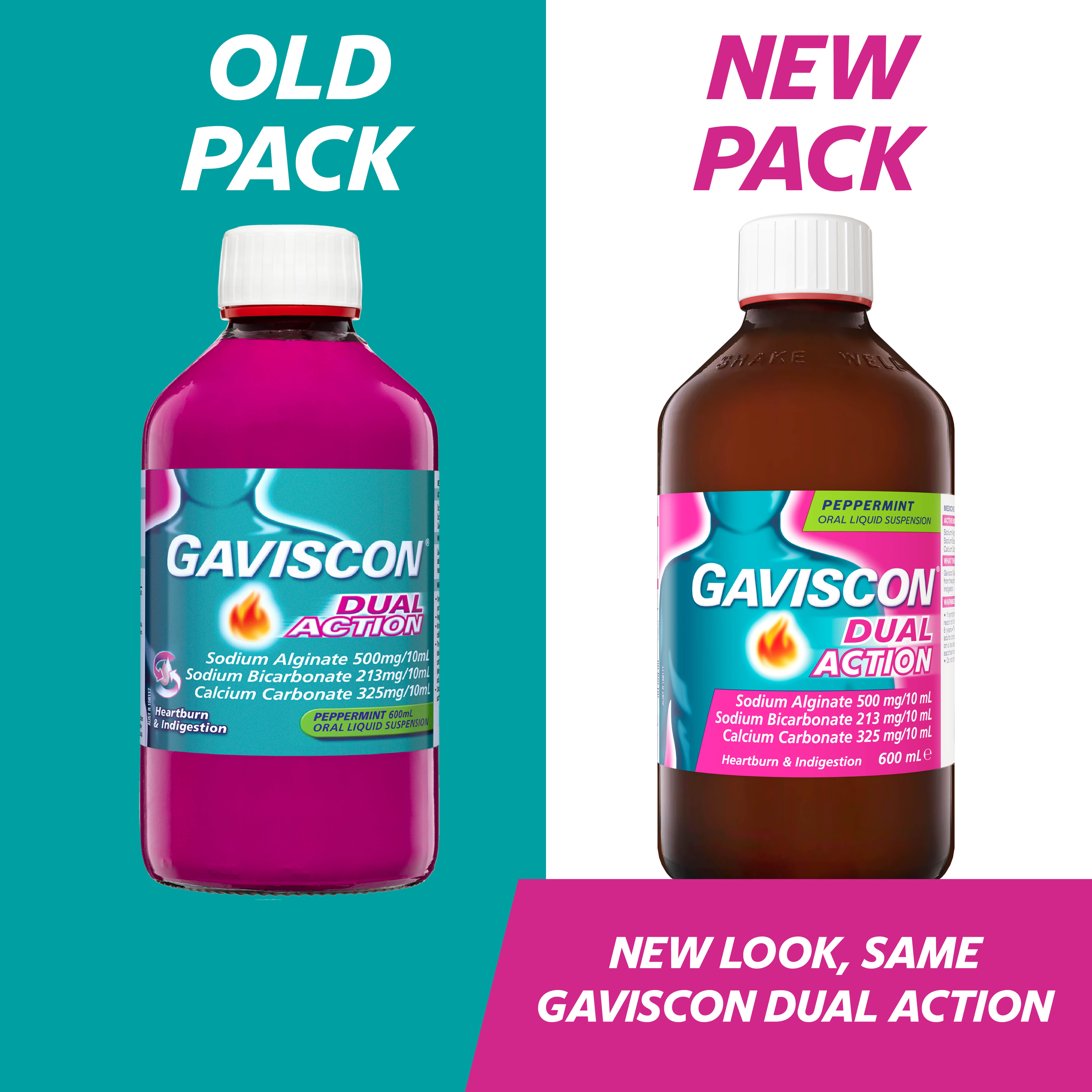 GAVISCON DUAL ACTION PEPPERMINT LIQUID 600ML - Image 5