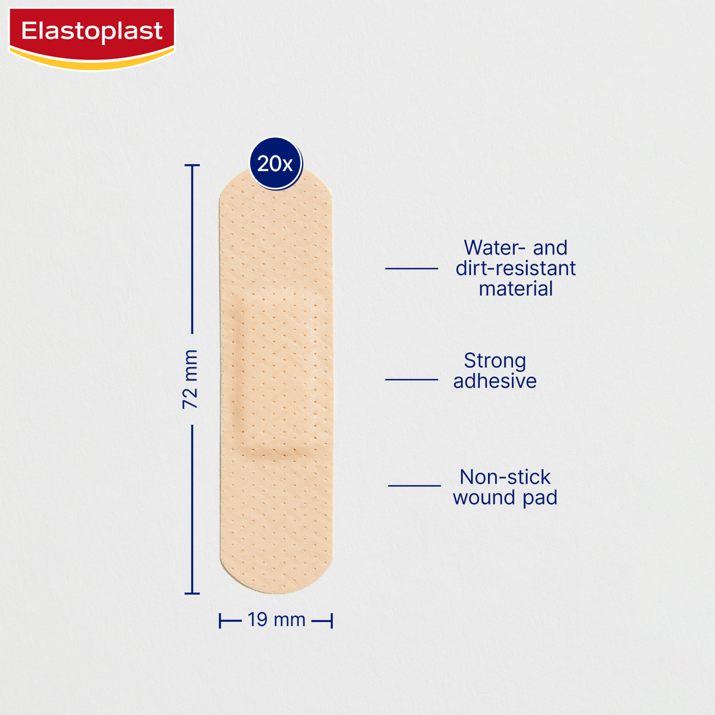 ELASTOPLAST PLASTIC STRIPS 20 PACK - Image 3
