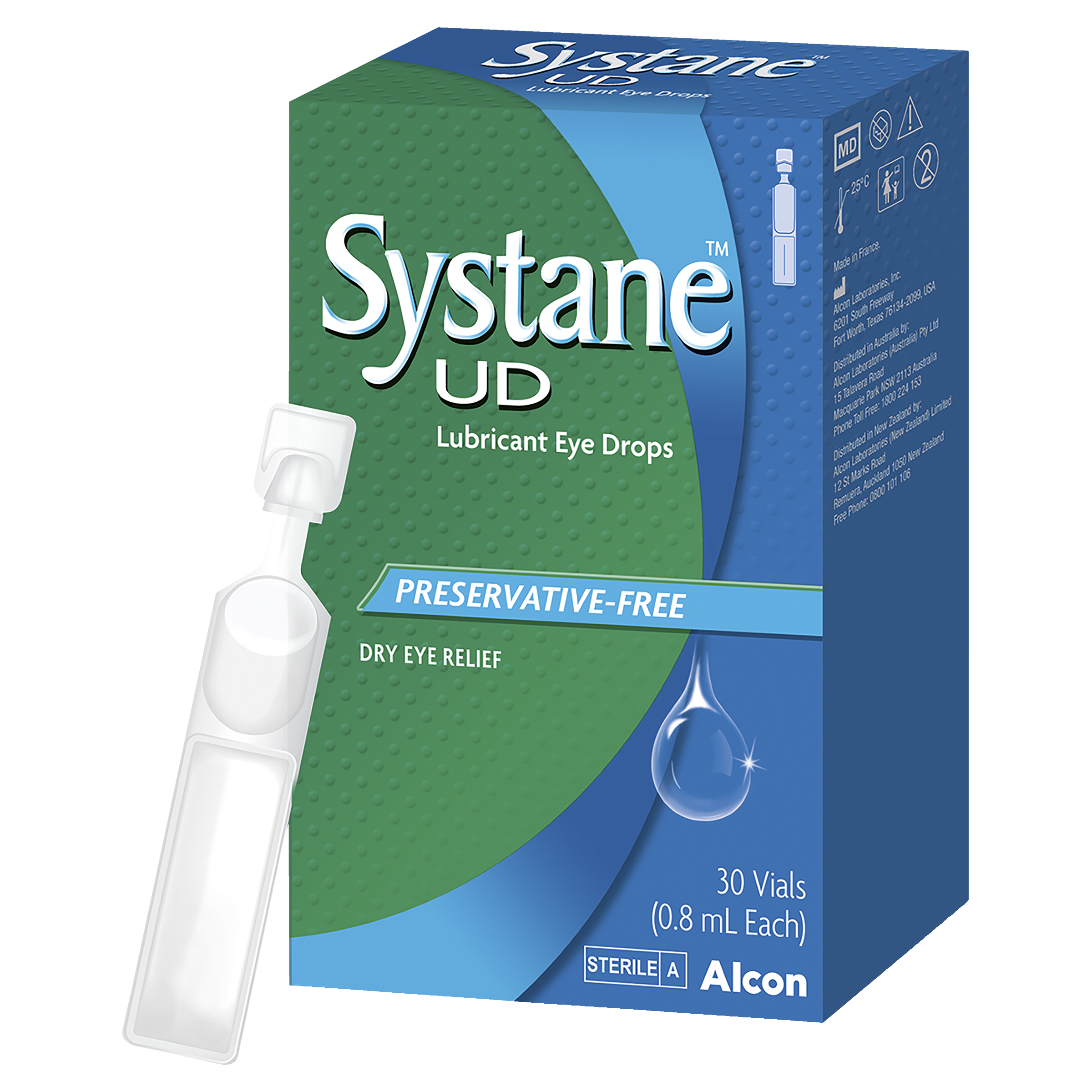 SYSTANE LUBRICANT EYE DROPS 0.8ML 30 PACK