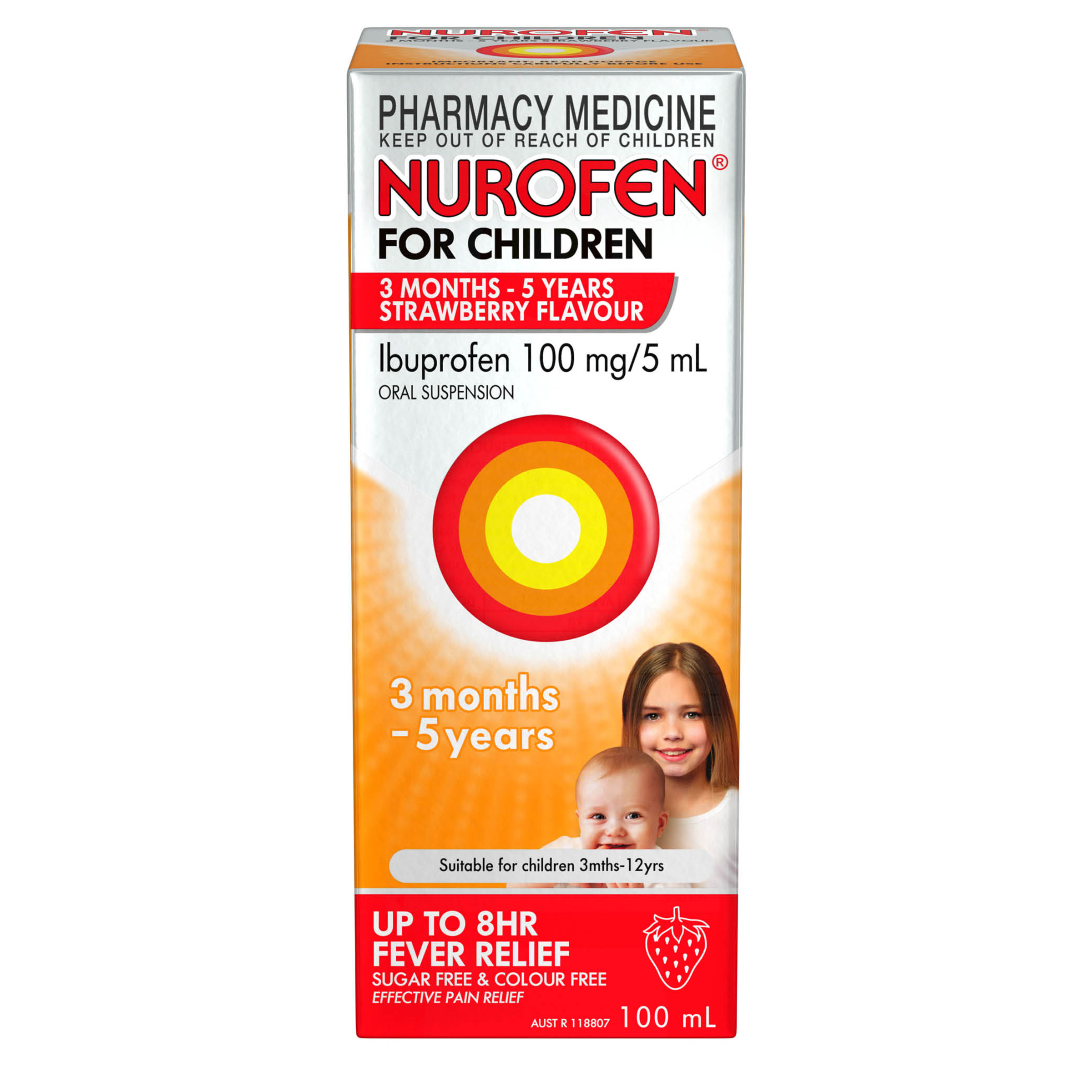 NUROFEN FOR CHILDREN 3 MONTH - 5 YEARS STRAWBERRY 100ML - Image 2