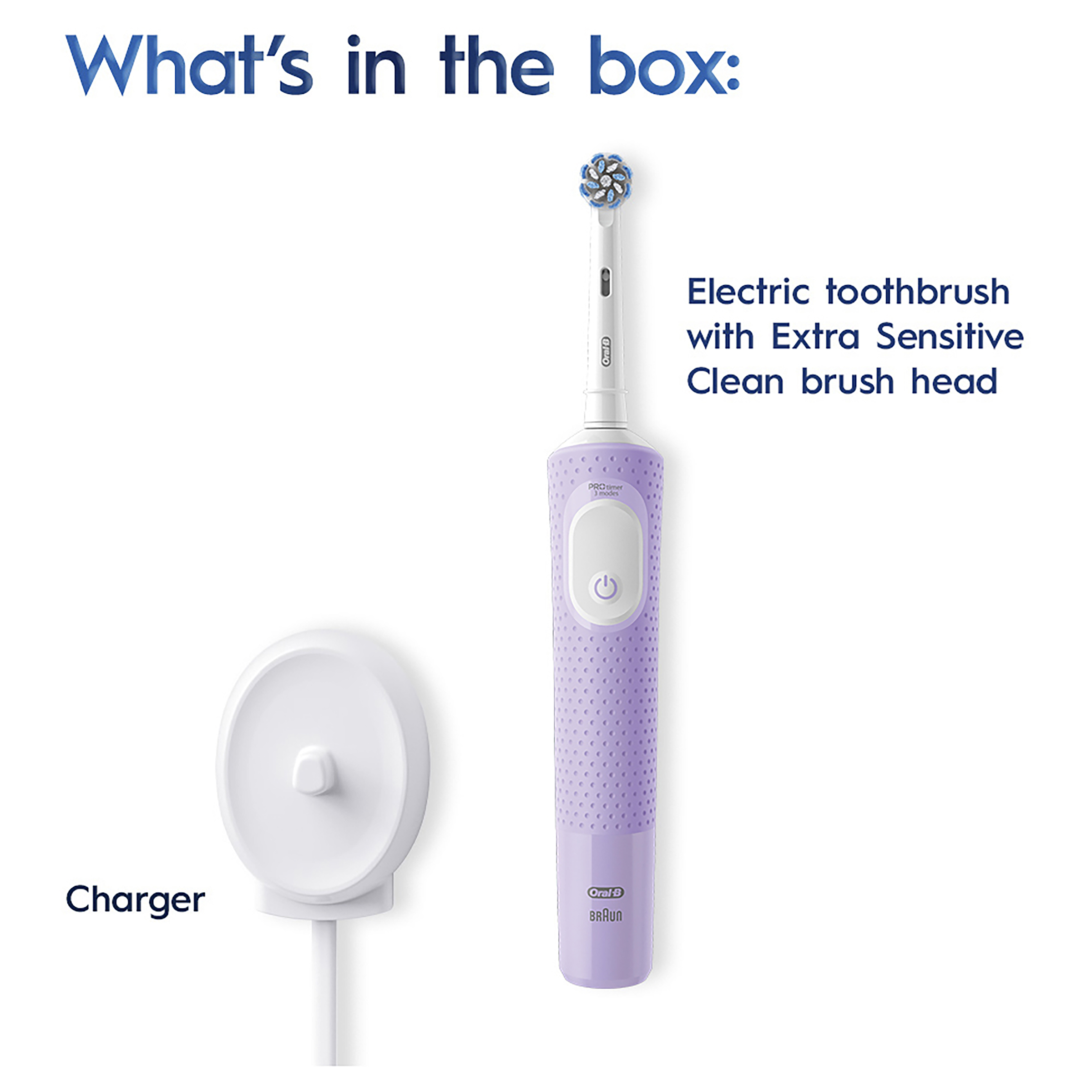 ORAL-B TOOTHBRUSH PRO 300 ELECTRIC LILAC 1 PACK - Image 5