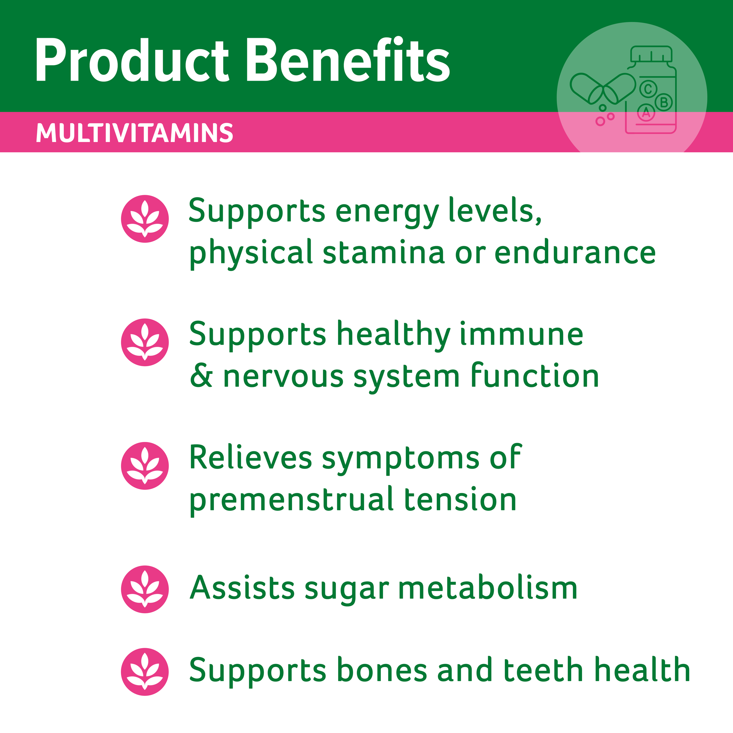 CENOVIS WOMENS MULTI + ENERGY BOOST 50 CAPSULES - Image 4