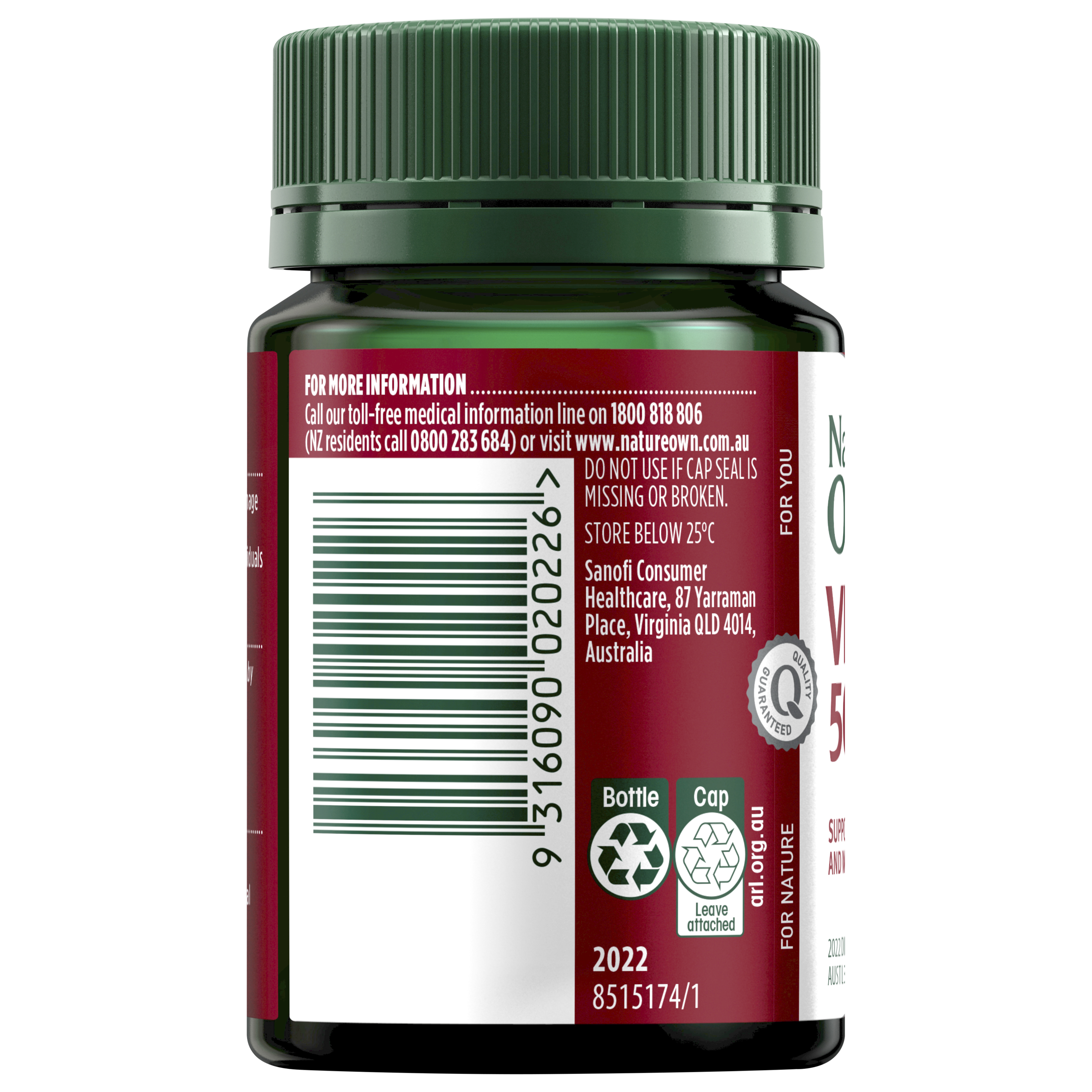 NATURES OWN VITAMIN E 500IU 60 CAPSULES - Image 4