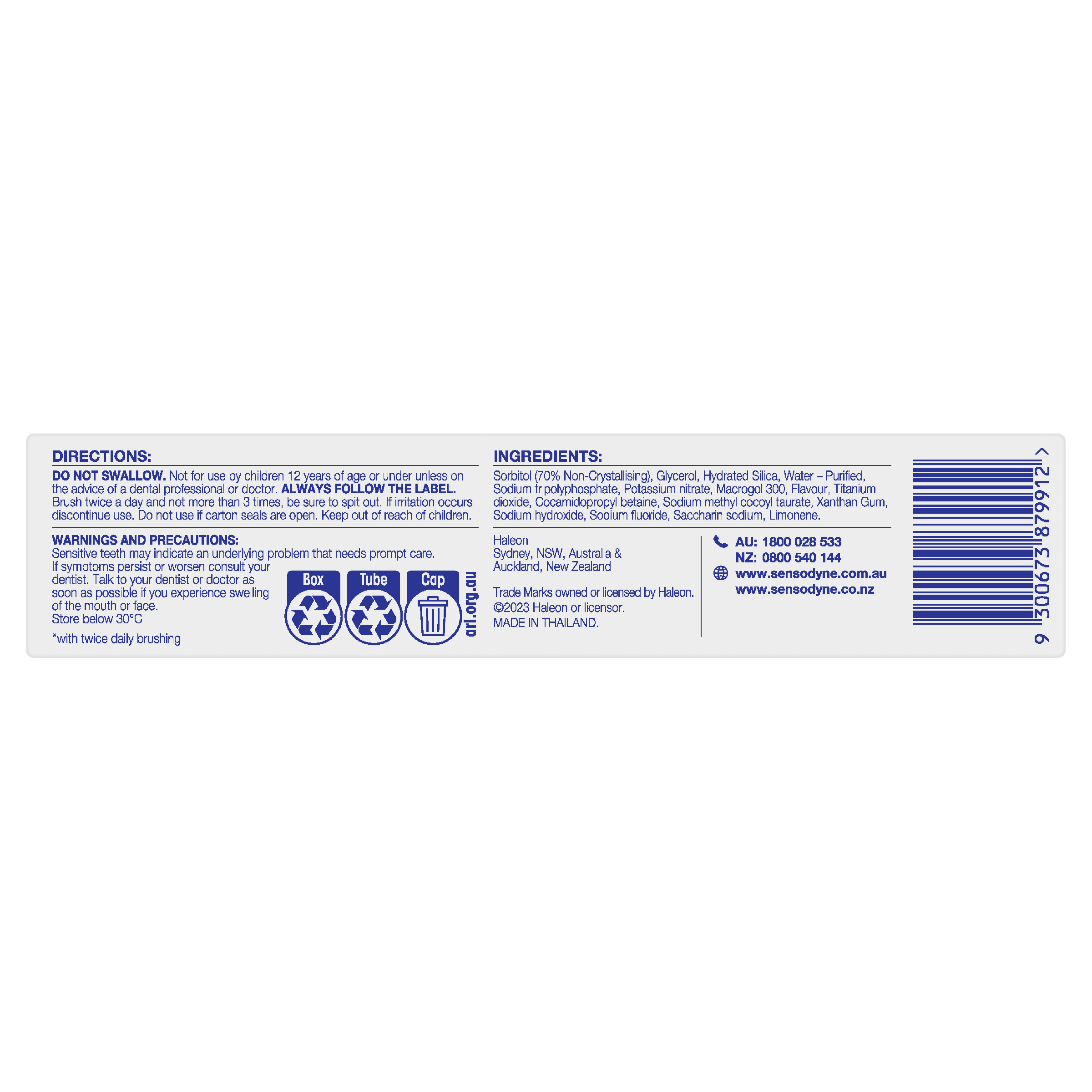 SENSODYNE COMPLETE CARE TOOTHPASTE EXTRA FRESH 100G - Image 7