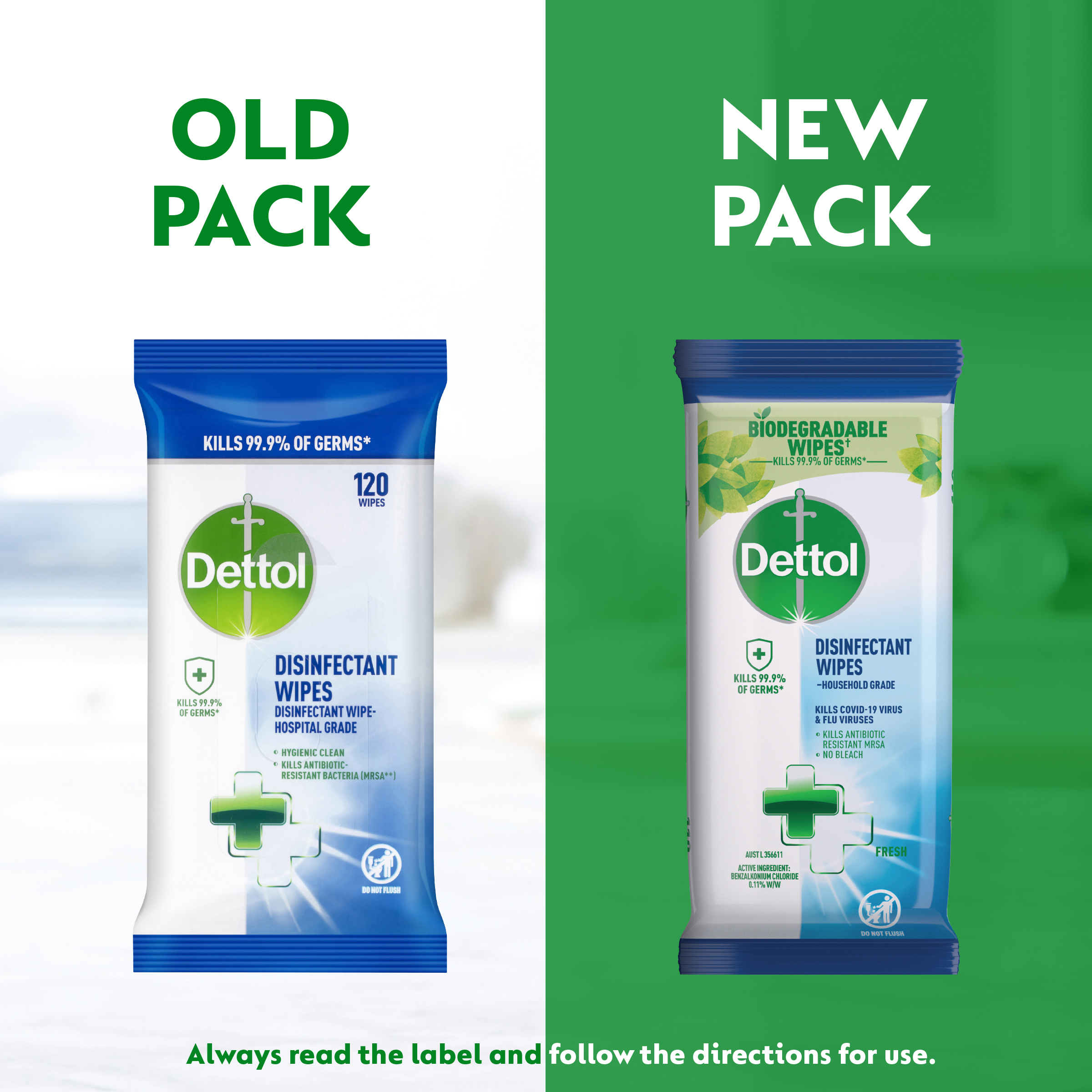 DETTOL ANTIBACTERIAL DISINFECTANT SURFACE CLEANING WIPES 110 PACK - Image 7