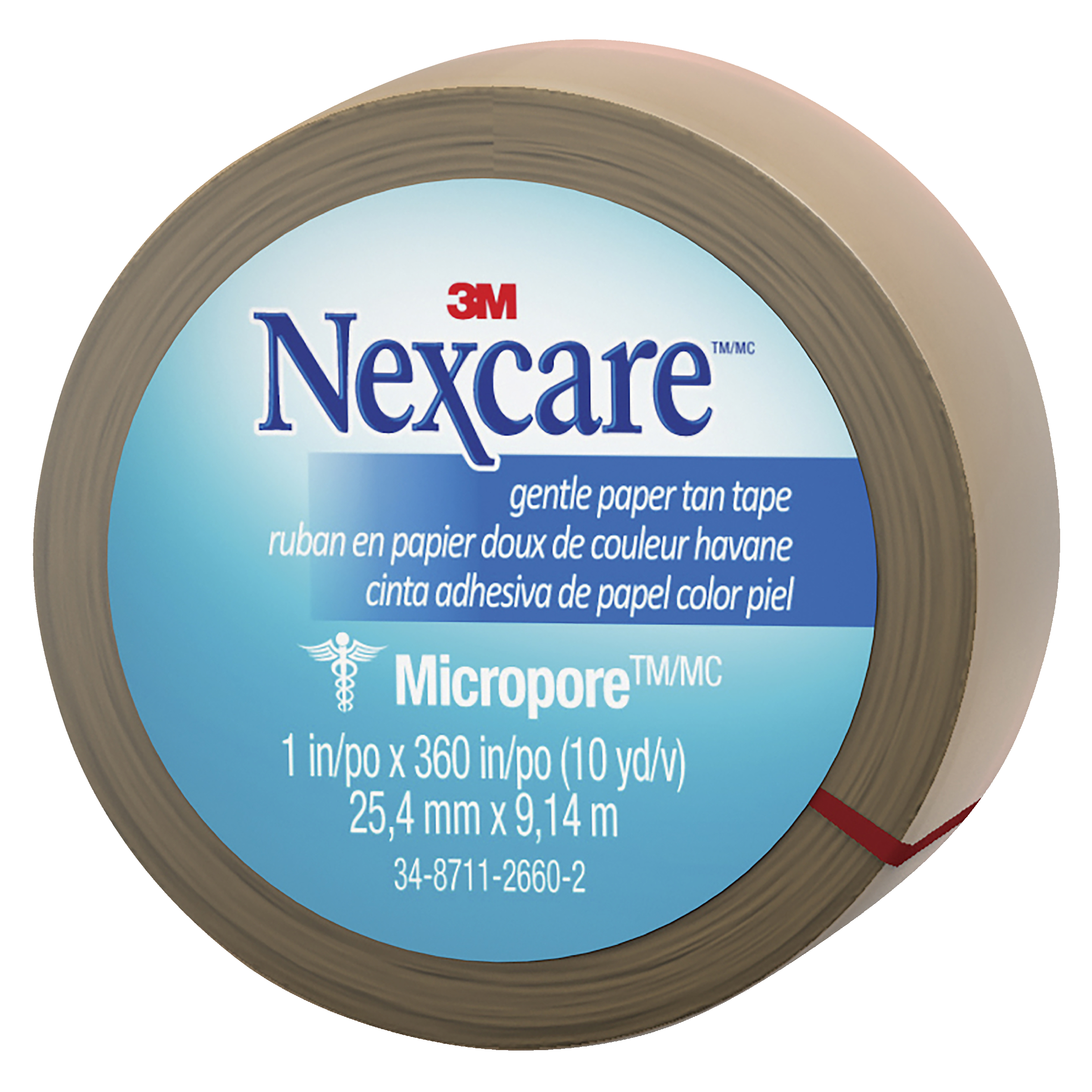 NEXCARE MICROPORE PAPER TAPE 25MM X 9.1M TAN - Image 2