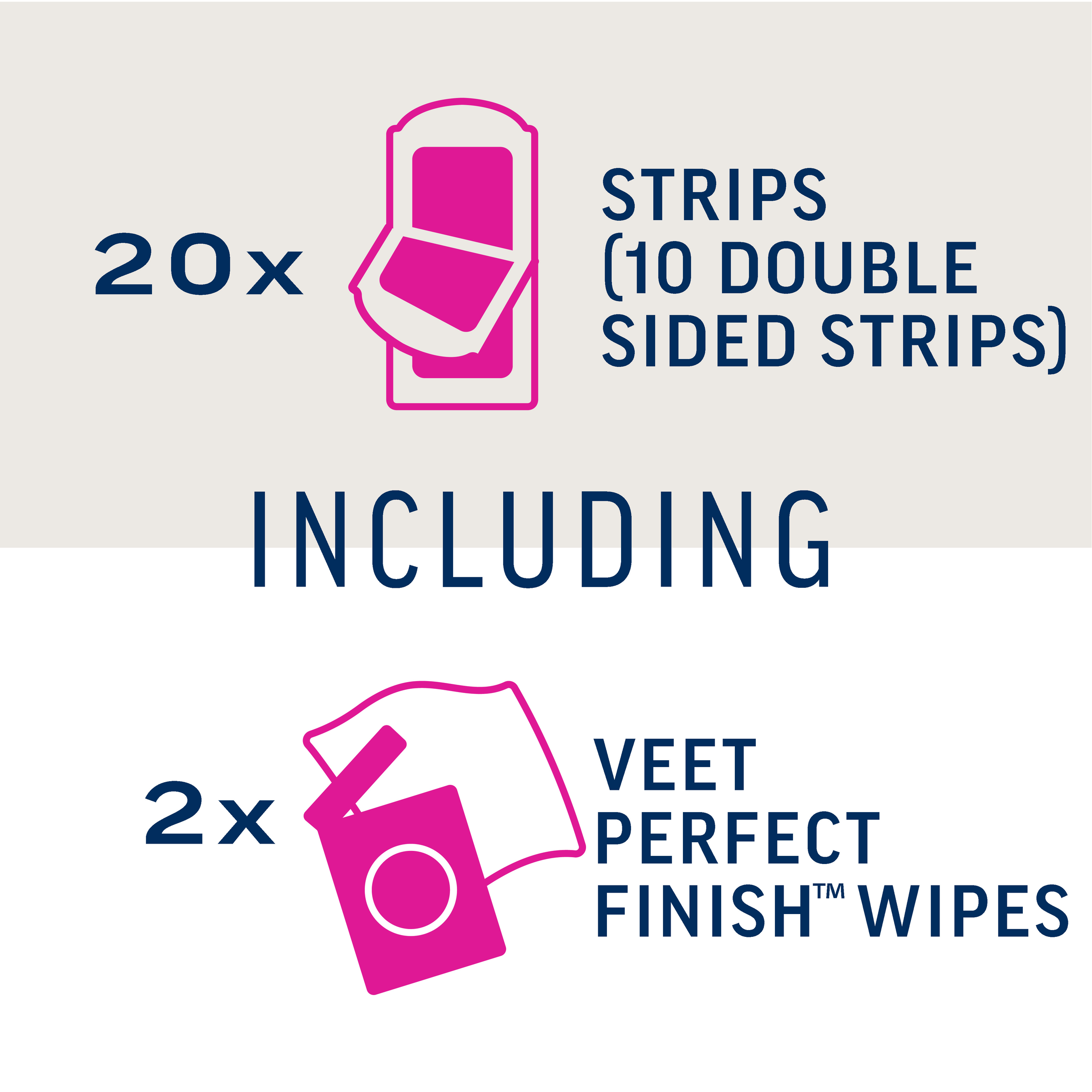 VEET PURE COLD WAX STRIPS LEGS & BODY SENSITIVE SKIN 20 PACK - Image 9