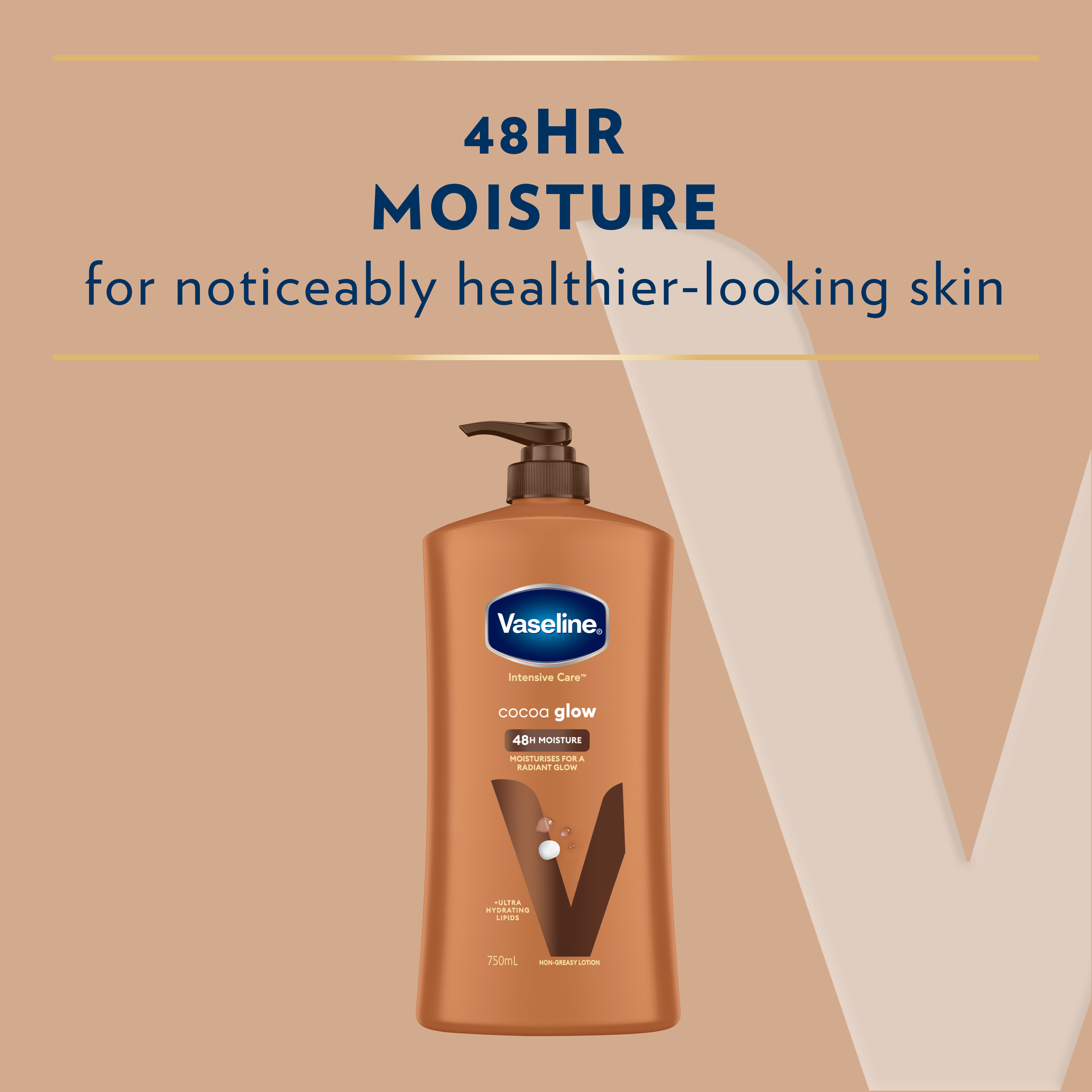 VASELINE COCOA GLOW BODY LOTION 750ML - Image 3