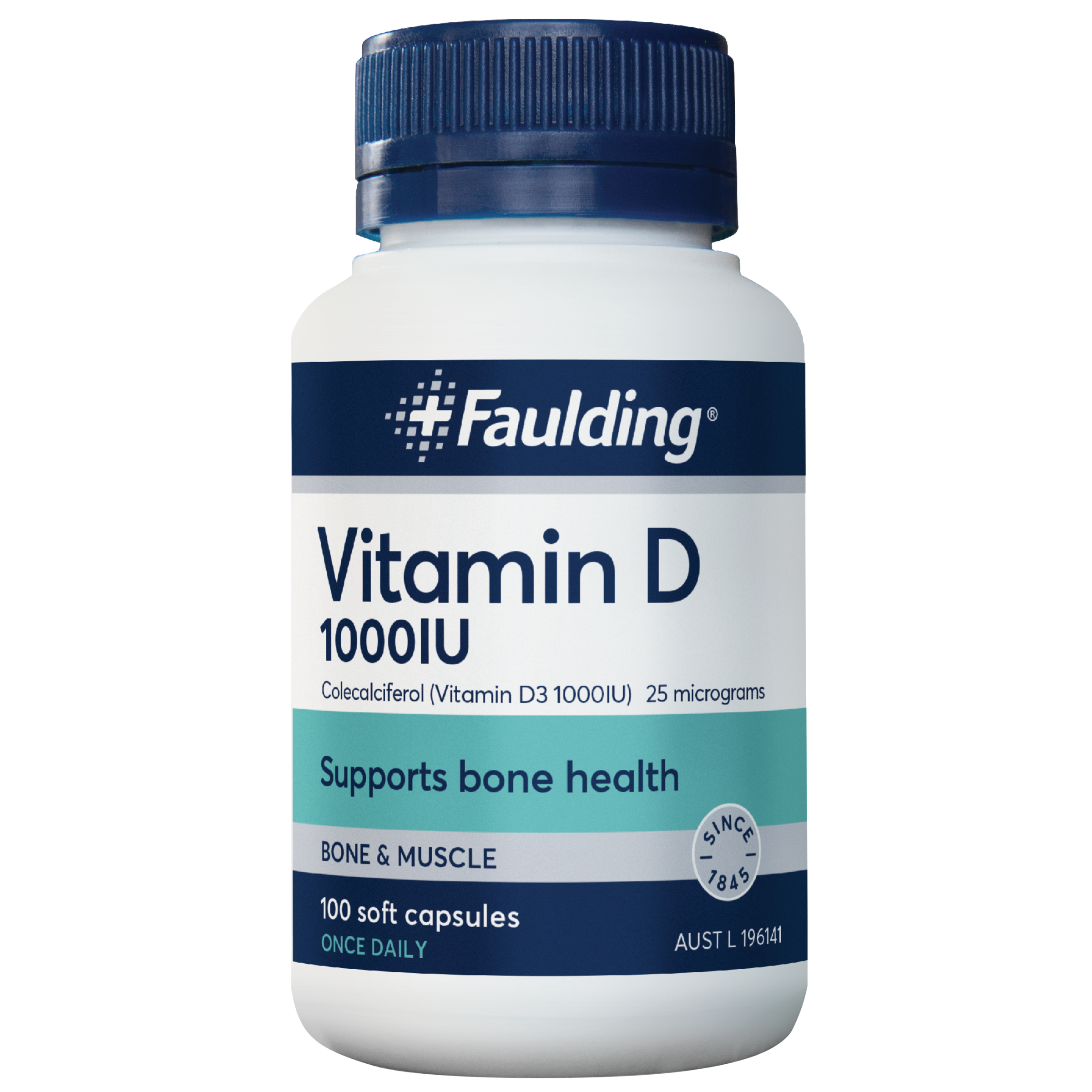 FAULDING VITAMIN D 1000IU 100 CAPSULES
