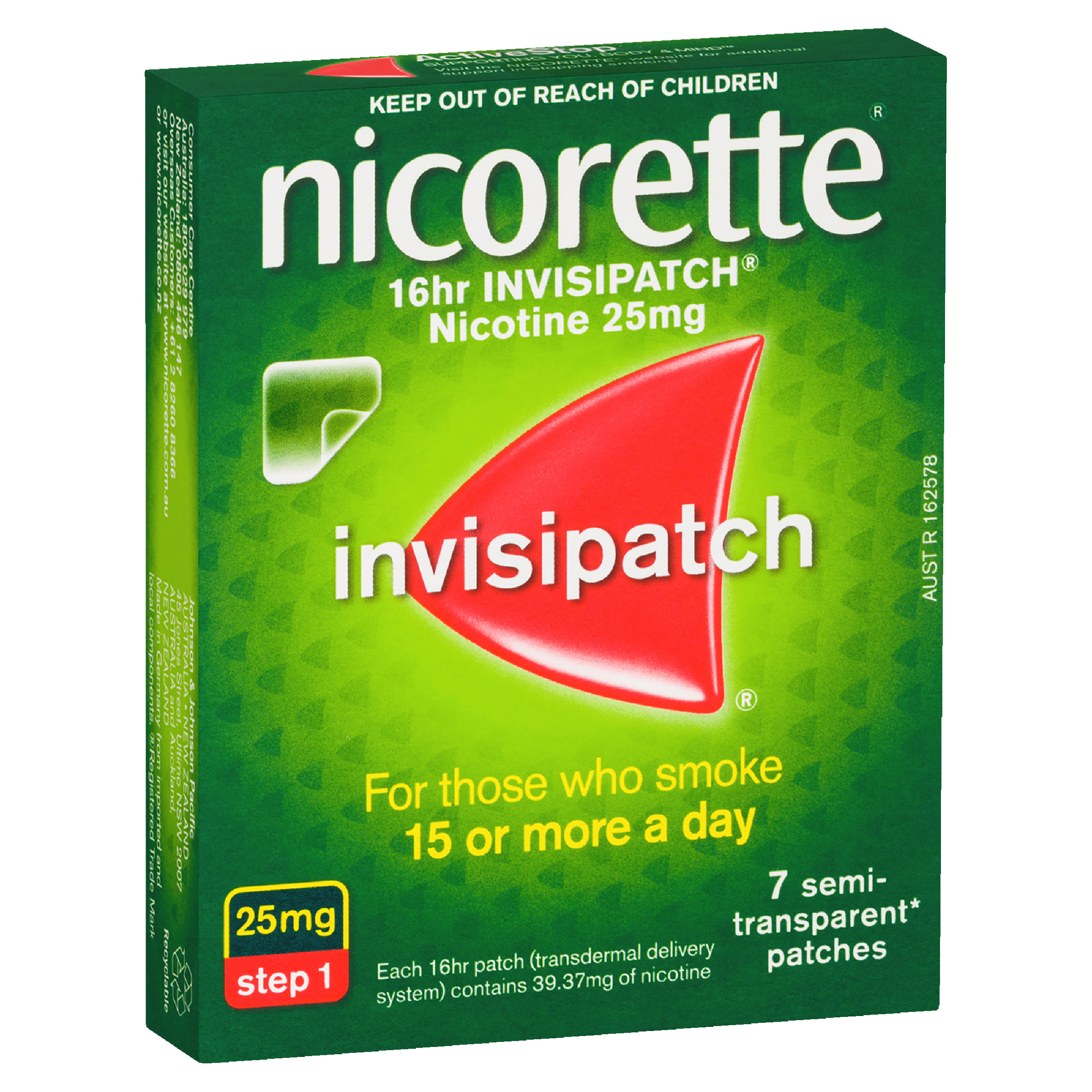 NICORETTE INVISIPATCH STEP 1 25MG 7 PACK