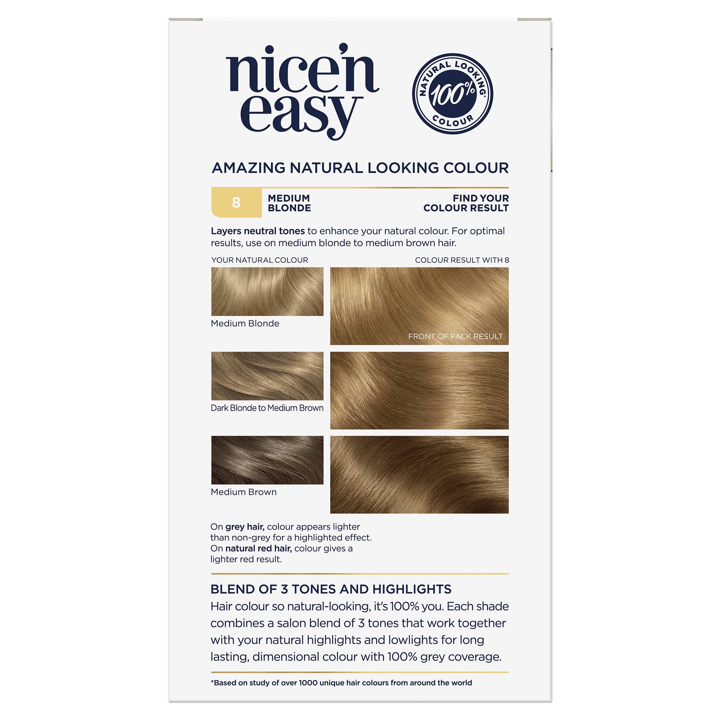 CLAIROL NICE N EASY 8 NATURAL MEDIUM BLONDE - Image 4
