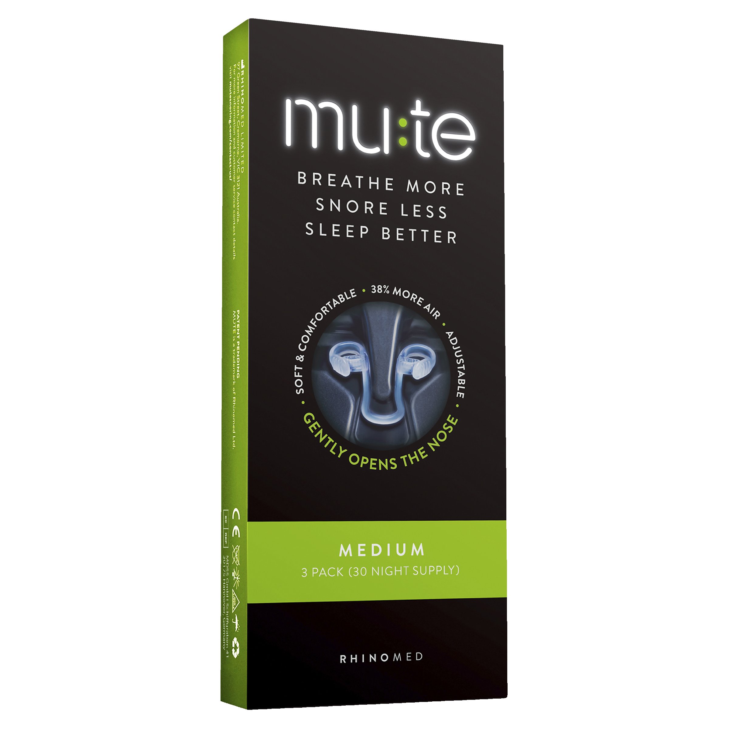 MUTE NASAL DEVICE MEDIUM 3 PACK