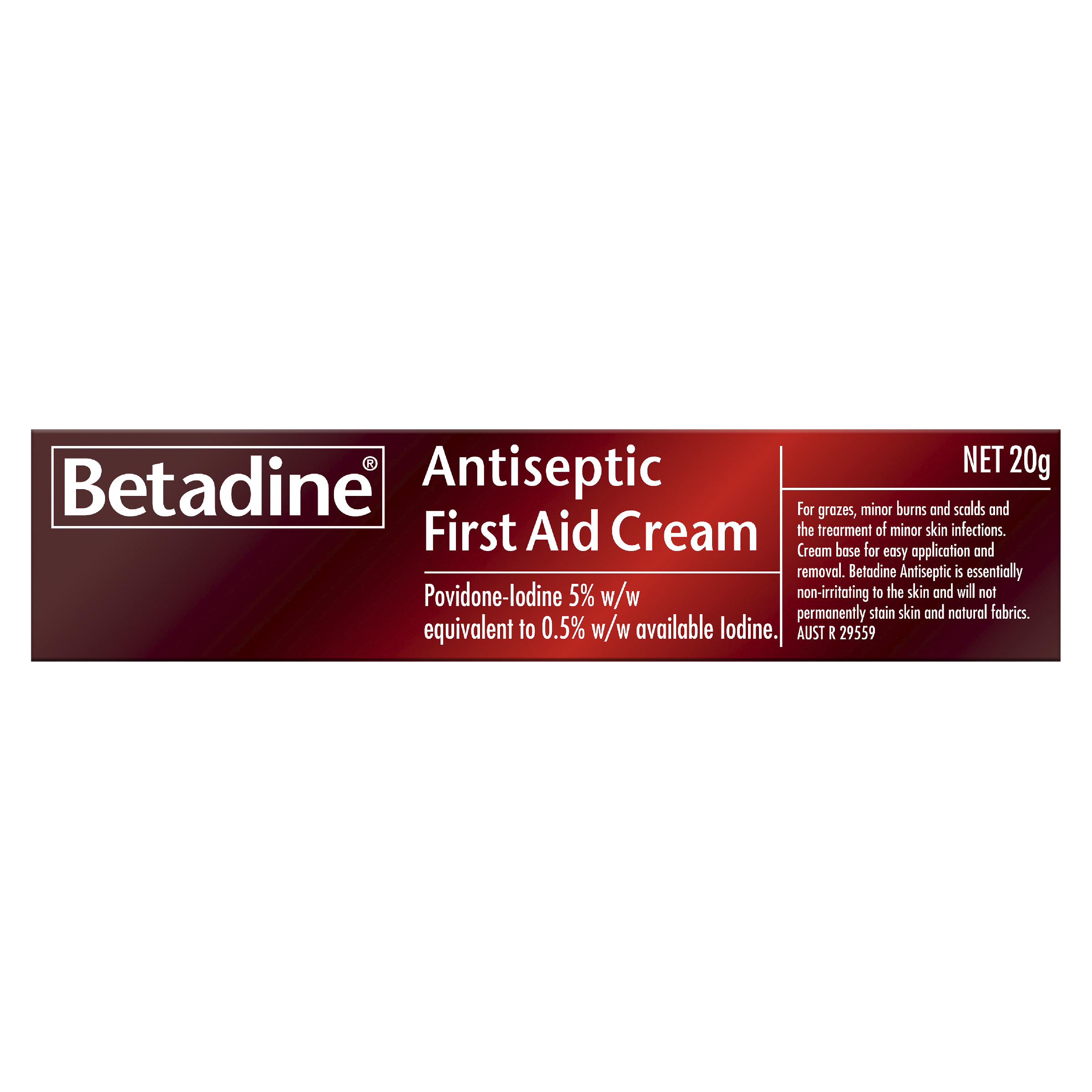 BETADINE FIRST AID CREAM 20G - Image 2