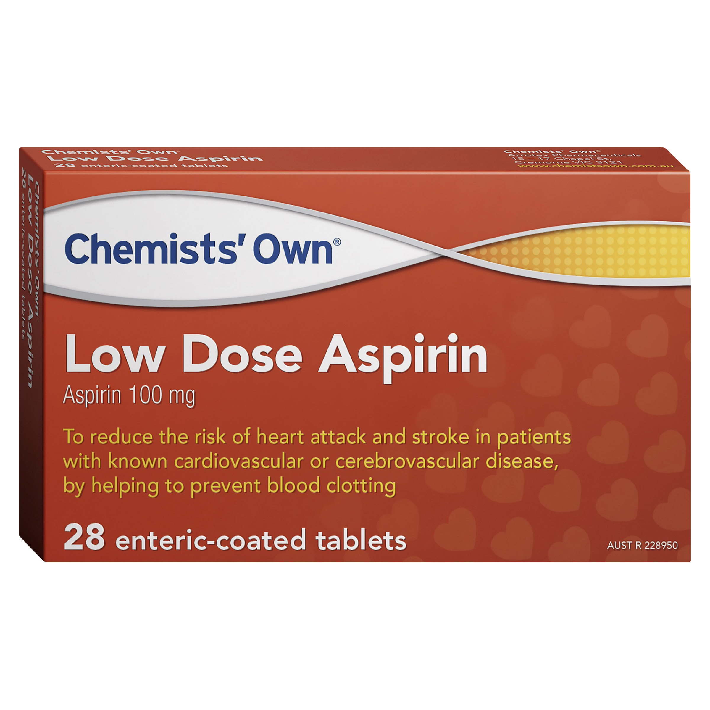 CHEMISTS OWN LOW DOSE ASPIRIN 100MG 28 TABLETS
