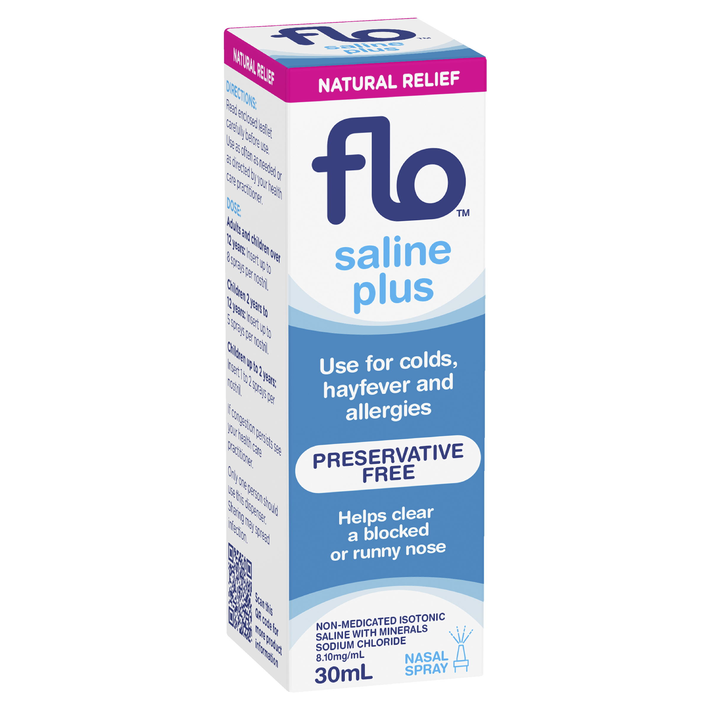 FLO SALINE PLUS NASAL SPRAY 30ML