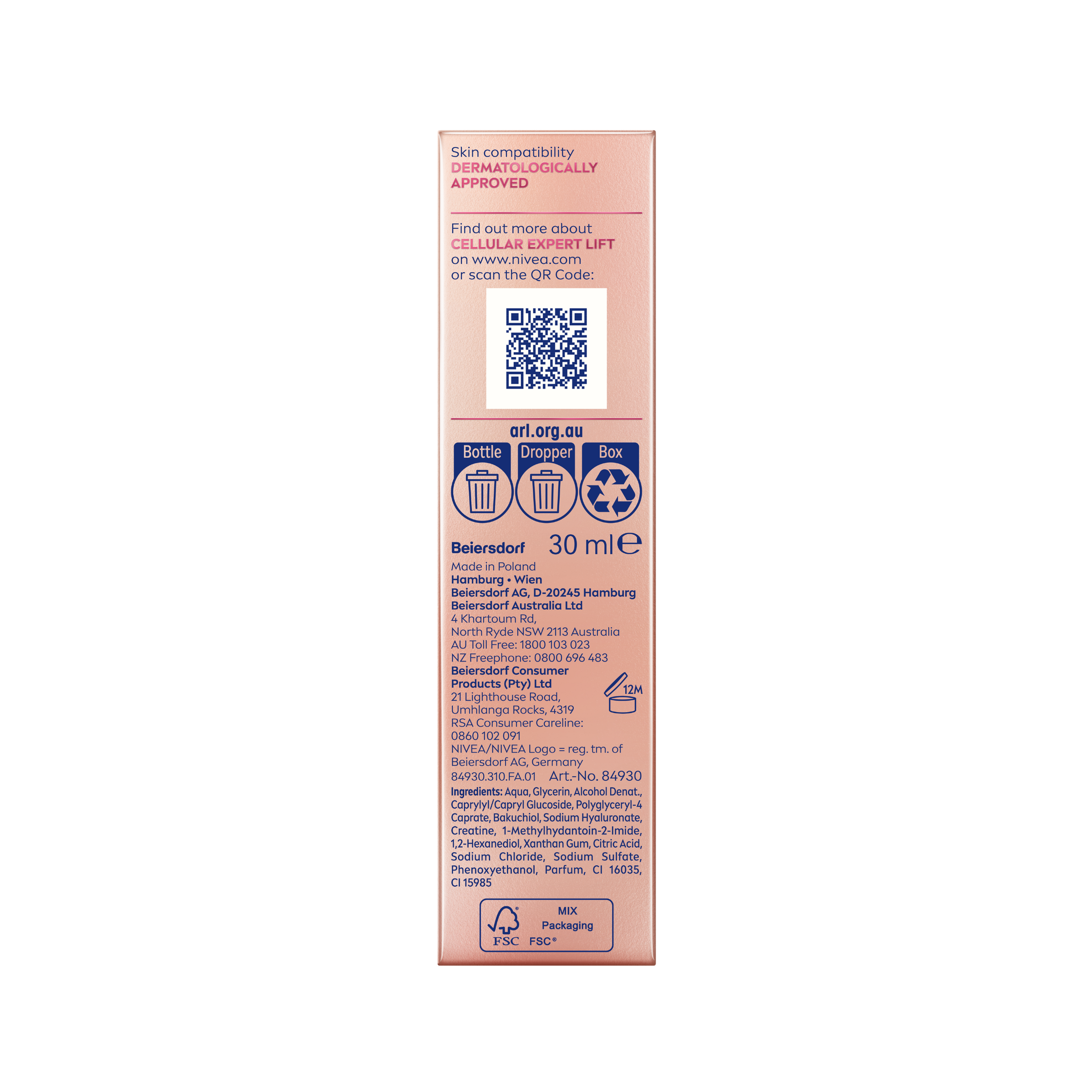 NIVEA CELLULAR EXPERT LIFT 3-ZONE SERUM 30ML - Image 9