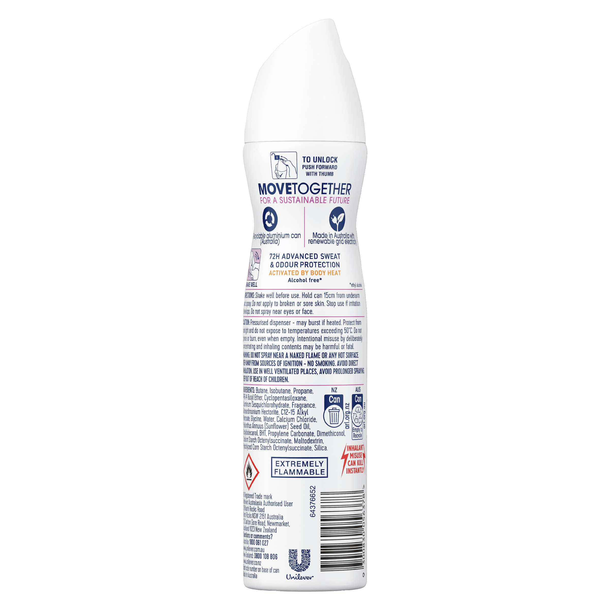 REXONA WOMEN ADVANCE PROTECT ANTIPERSPIRANT INVISIBLE PURE 72HR 220ML - Image 2