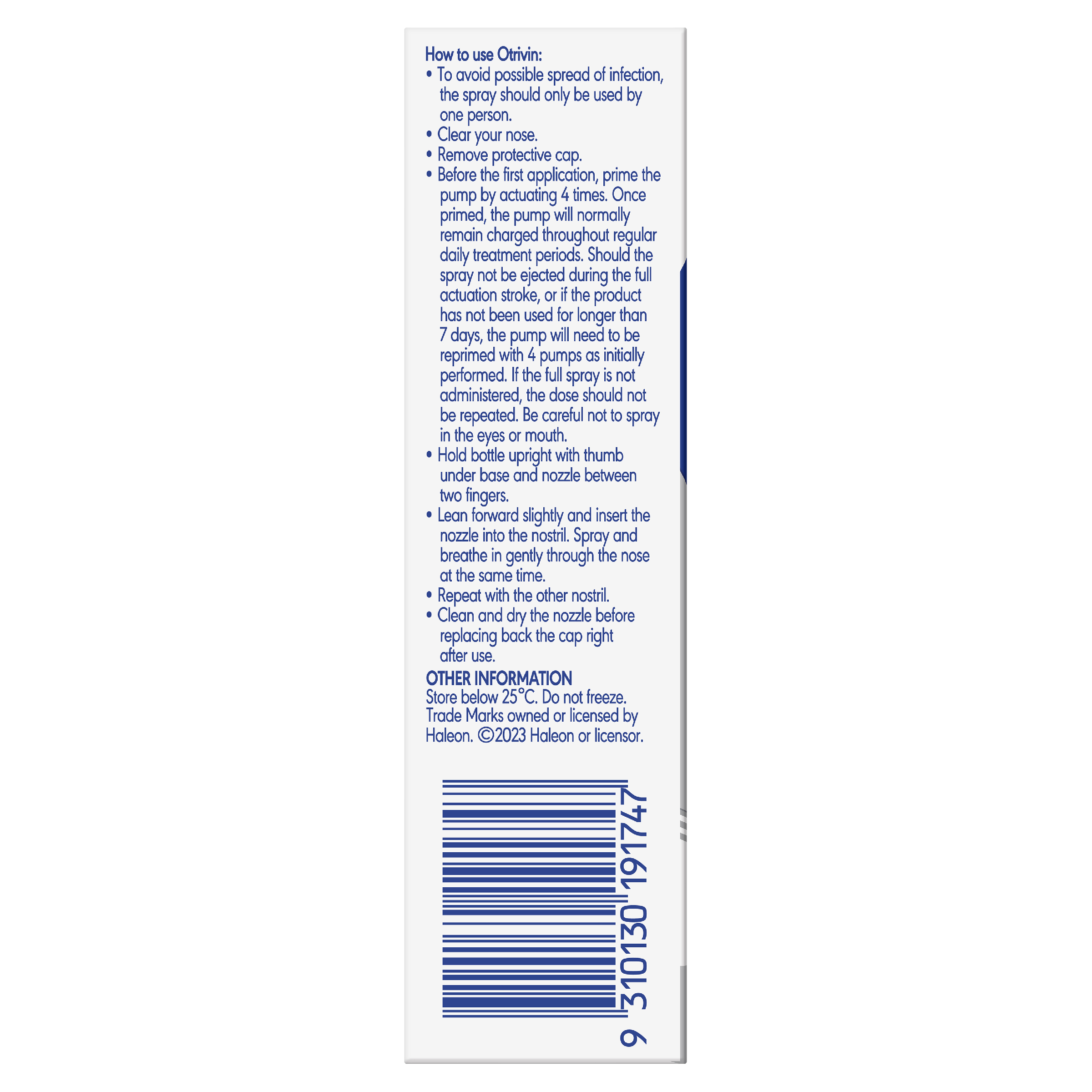 OTRIVIN PLUS ADULT METERED DOSE NASAL SPRAY 10ML - Image 3
