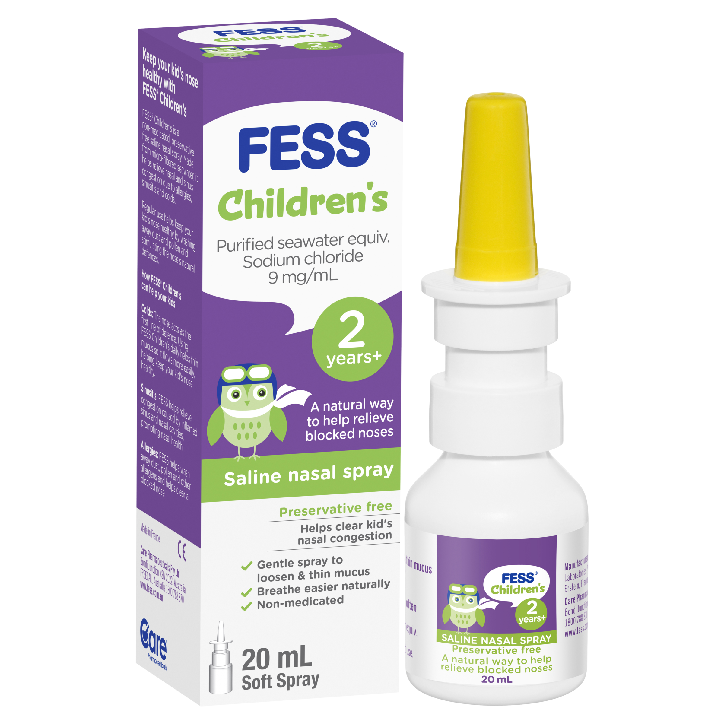 FESS CHILDRENS SALINE NASAL SPRAY 20ML - Image 10