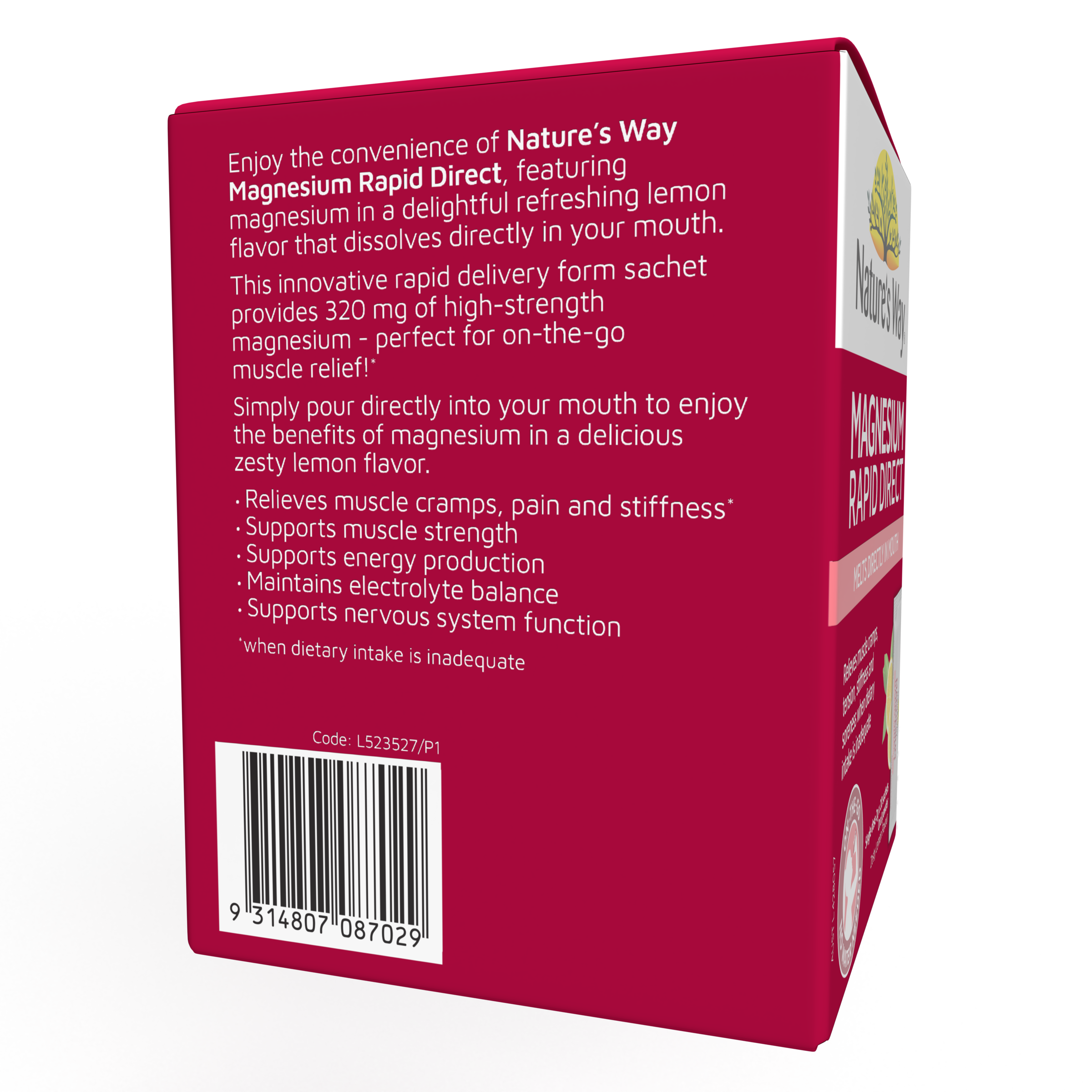 NATURES WAY MAGNESIUM RAPID DIRECT SACHETS 2G 20 PACK - Image 3
