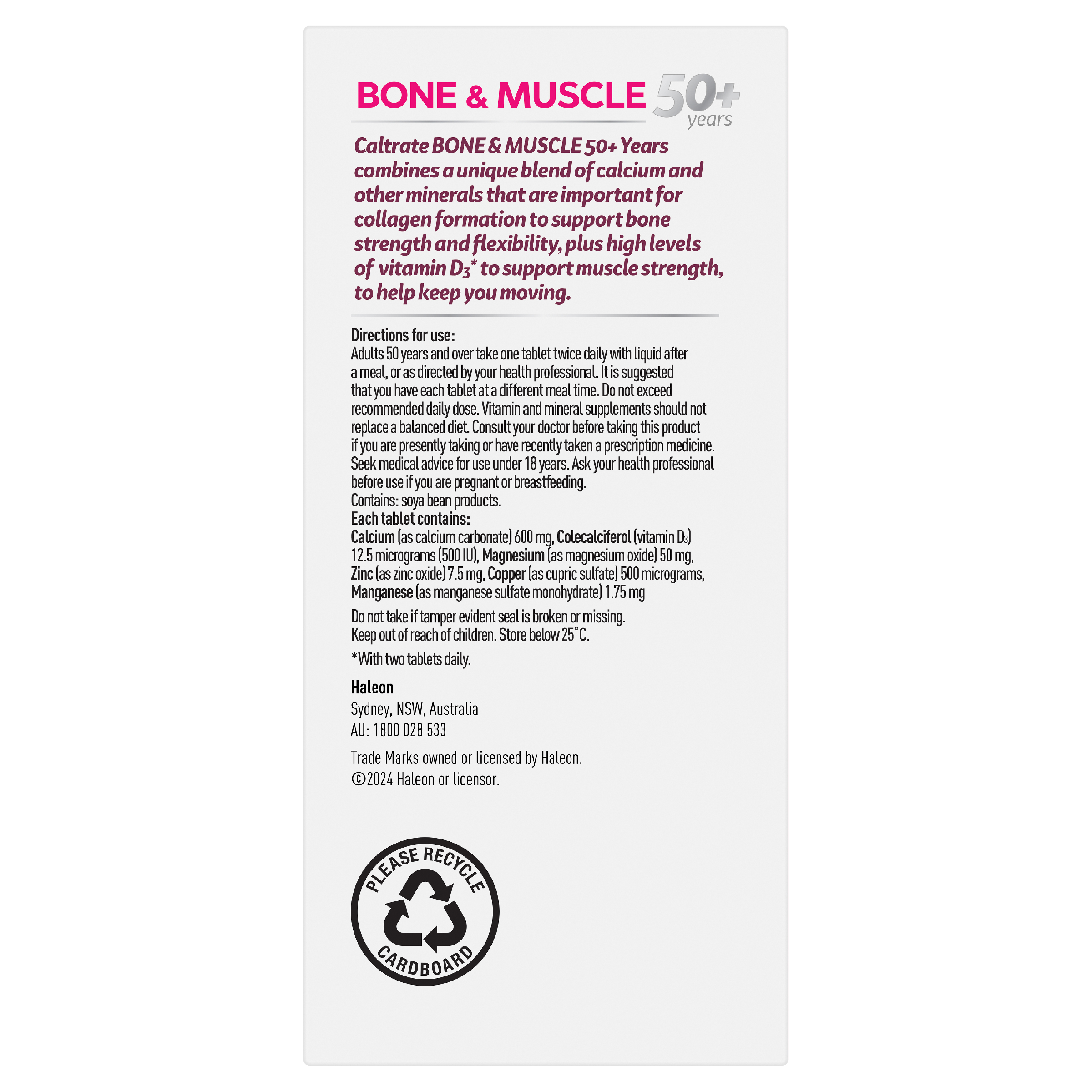 CALTRATE BONE & MUSCLE 50+ 100 TABLETS - Image 6