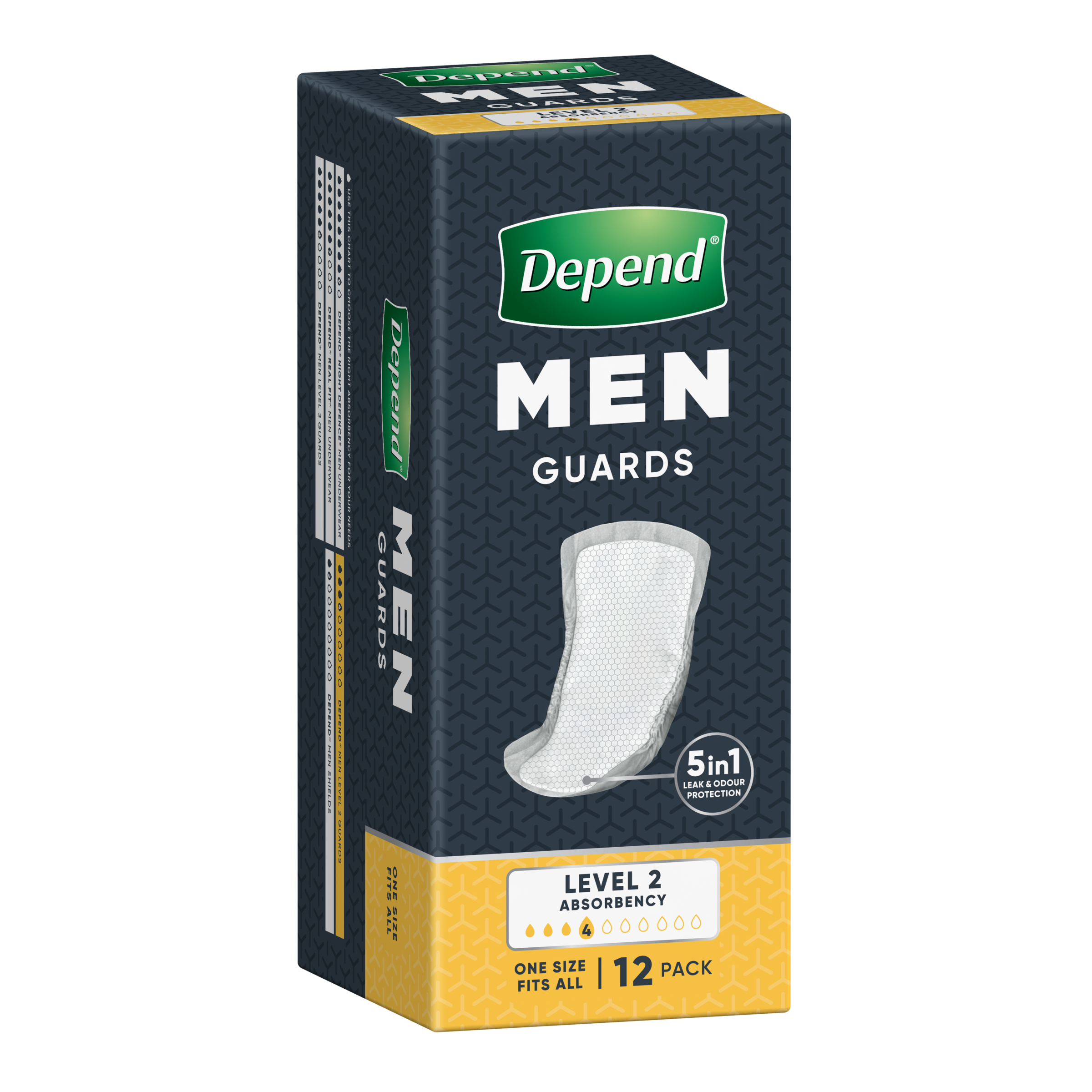 DEPEND MEN ADVANCED PROTECTION GUARDS 4D 12 PACK