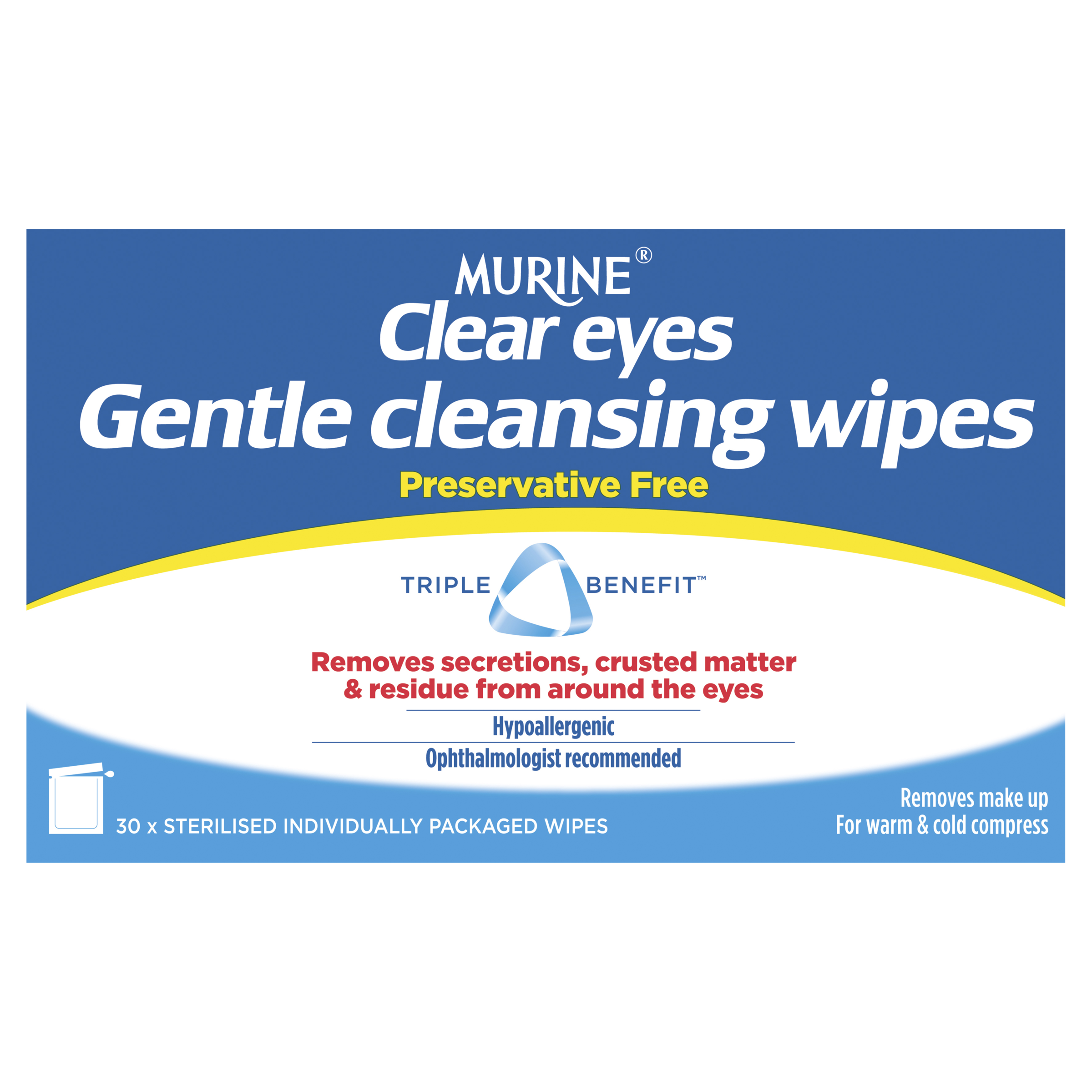 MURINE CLEAR EYE WIPES 30 PACK - Image 5