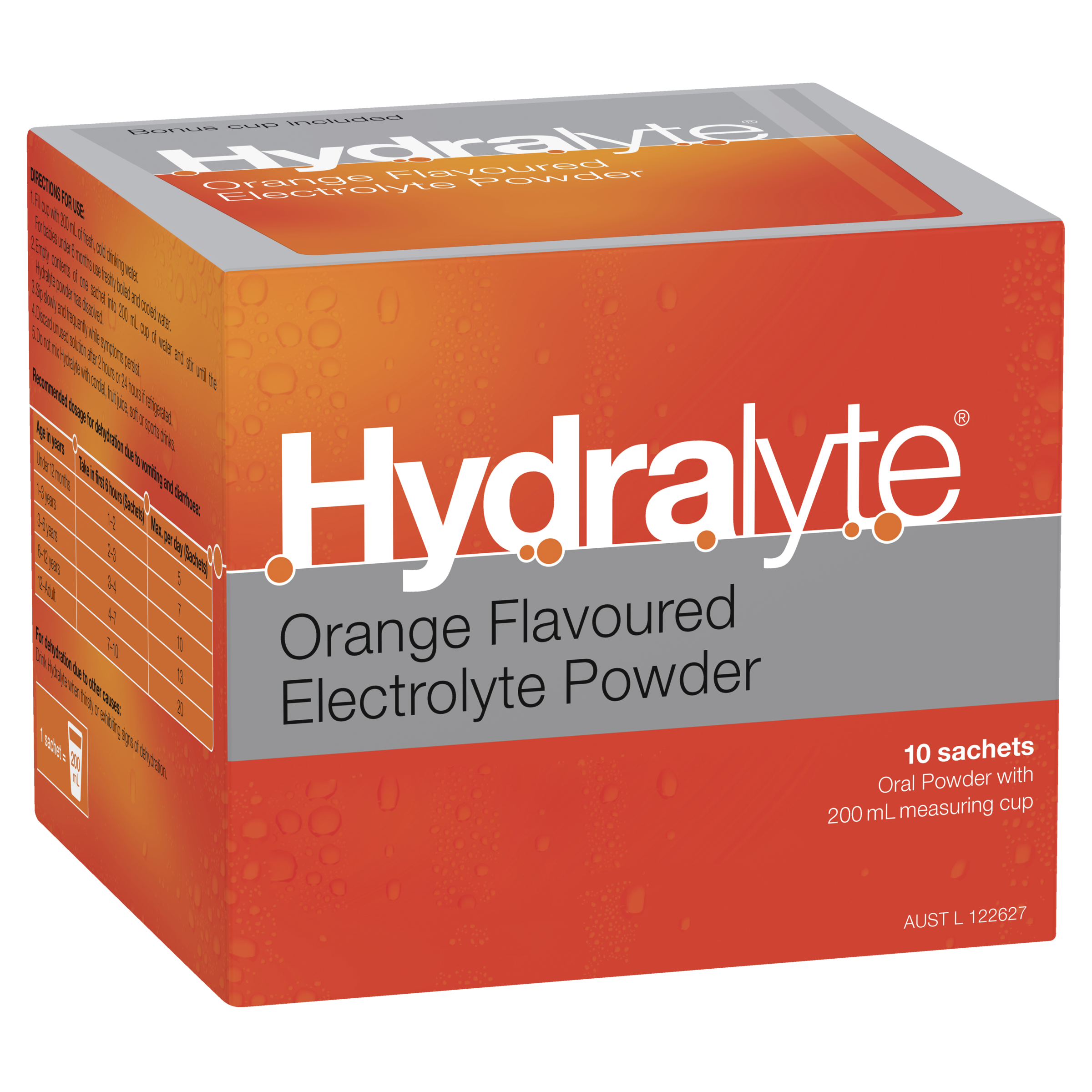 HYDRALYTE POWDER SACHETS ORANGE 10 PACK - Image 8