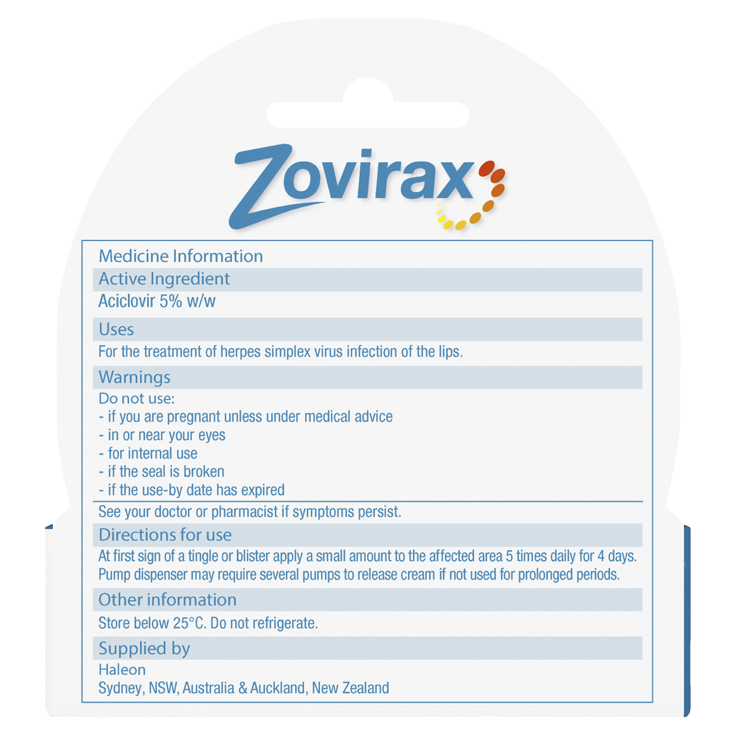 ZOVIRAX COLD SORE PUMP 2G - Image 4