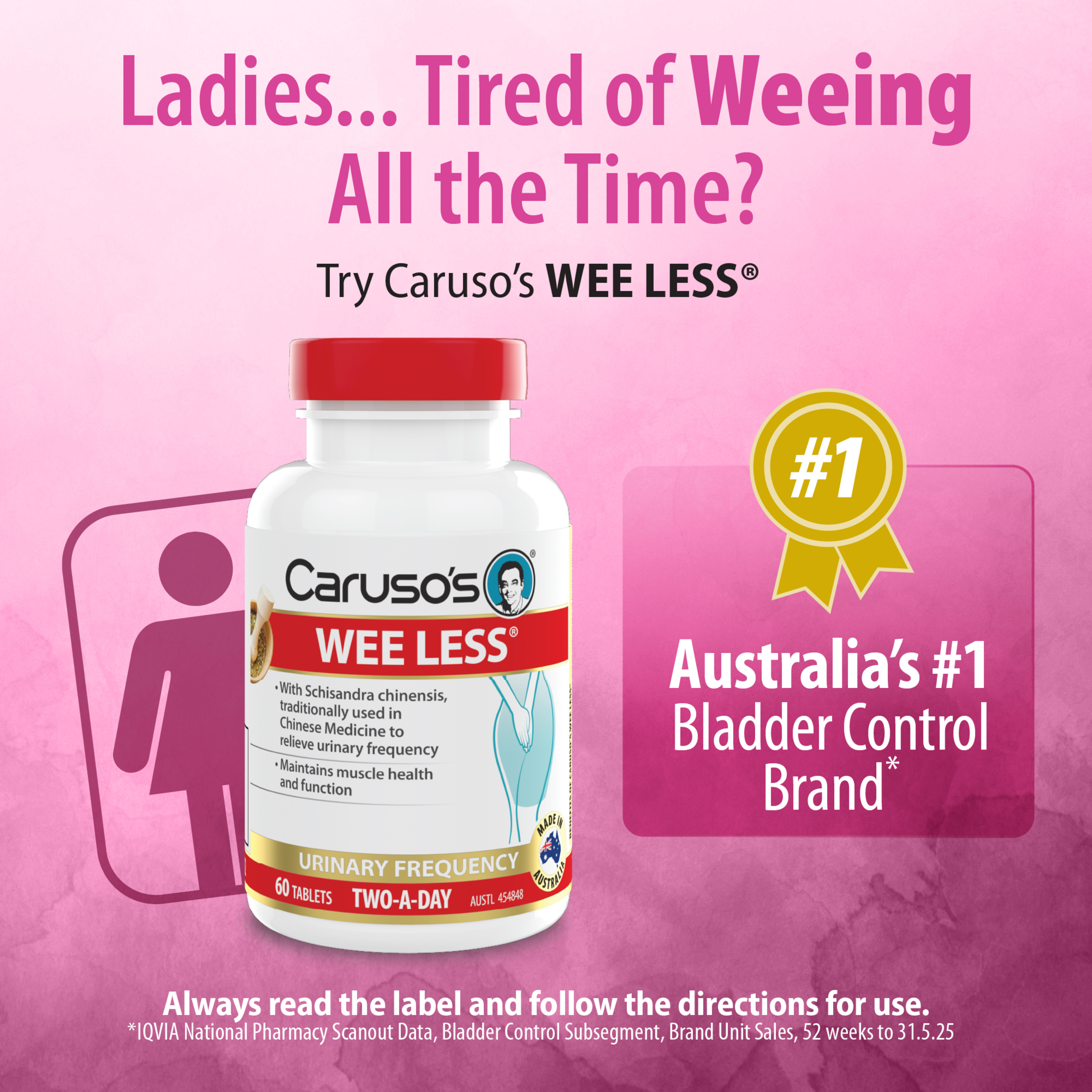 CARUSOS WEE LESS 60 TABLETS - Image 2
