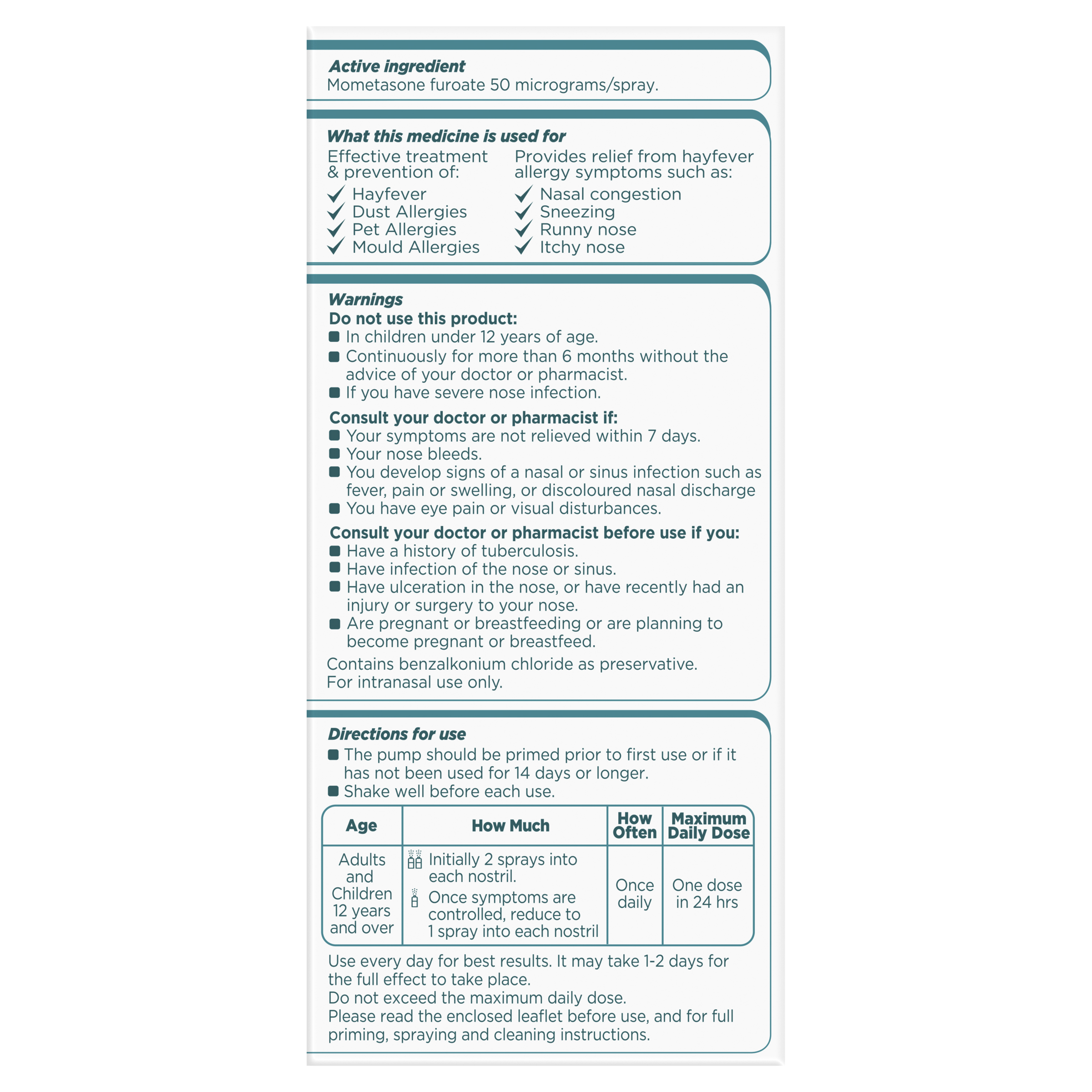 NASONEX ALLERGY 65 METERED DOSE SPRAY - Image 4