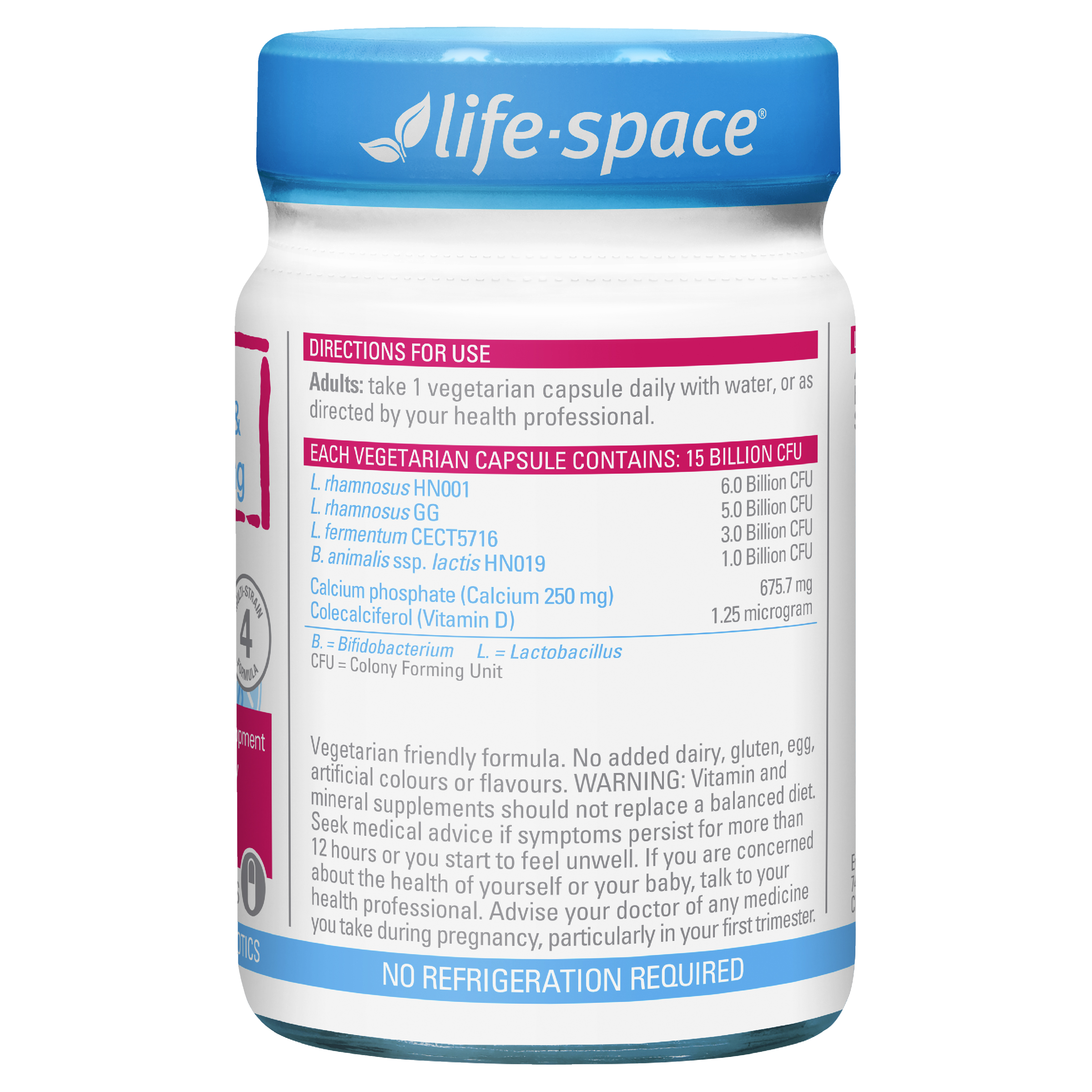 LIFE SPACE PROBIOTIC PREGNANCY & BREASTFEEDING 50 CAPSULES - Image 3