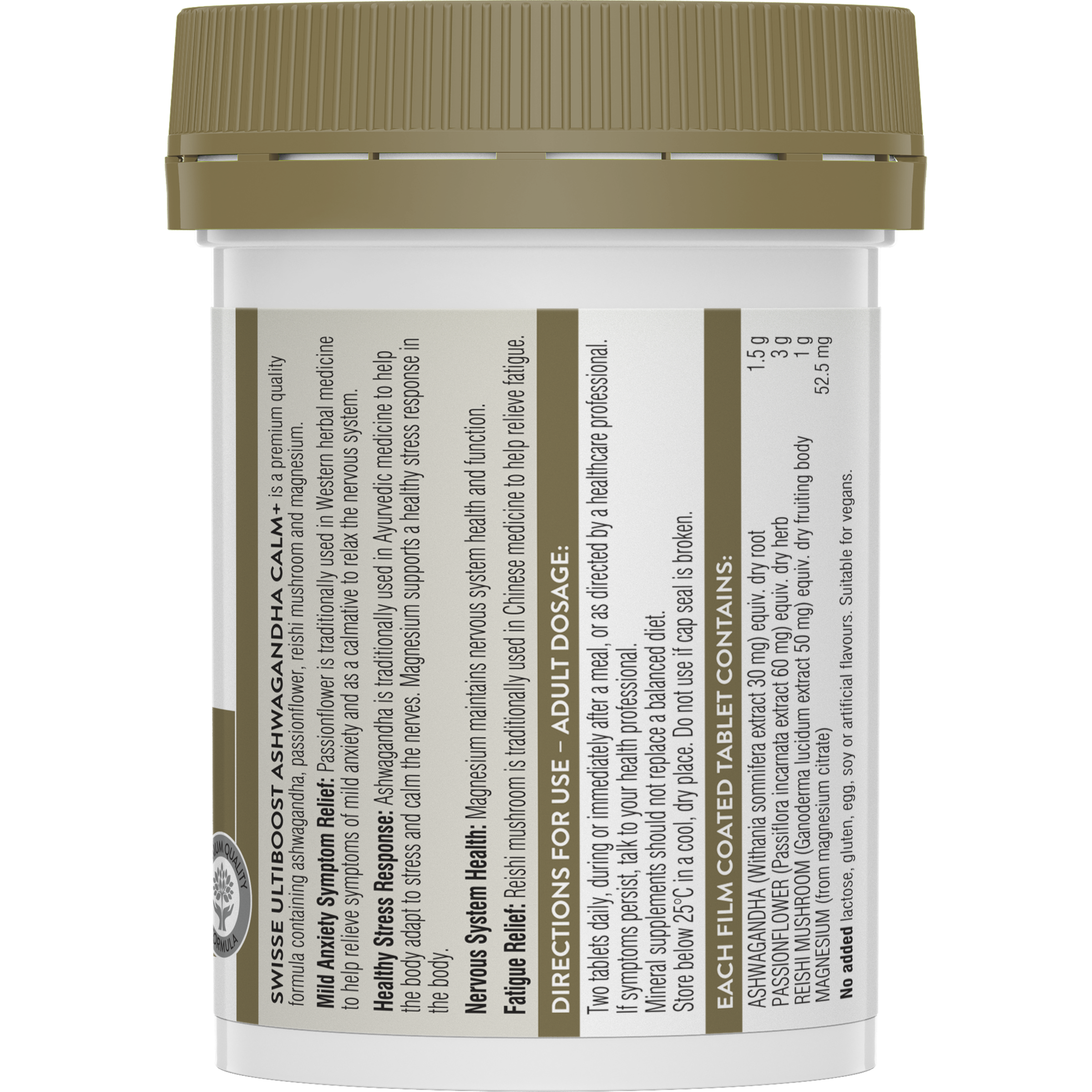 SWISSE ASHWAGANDHA + CALM 60 TABLETS - Image 2