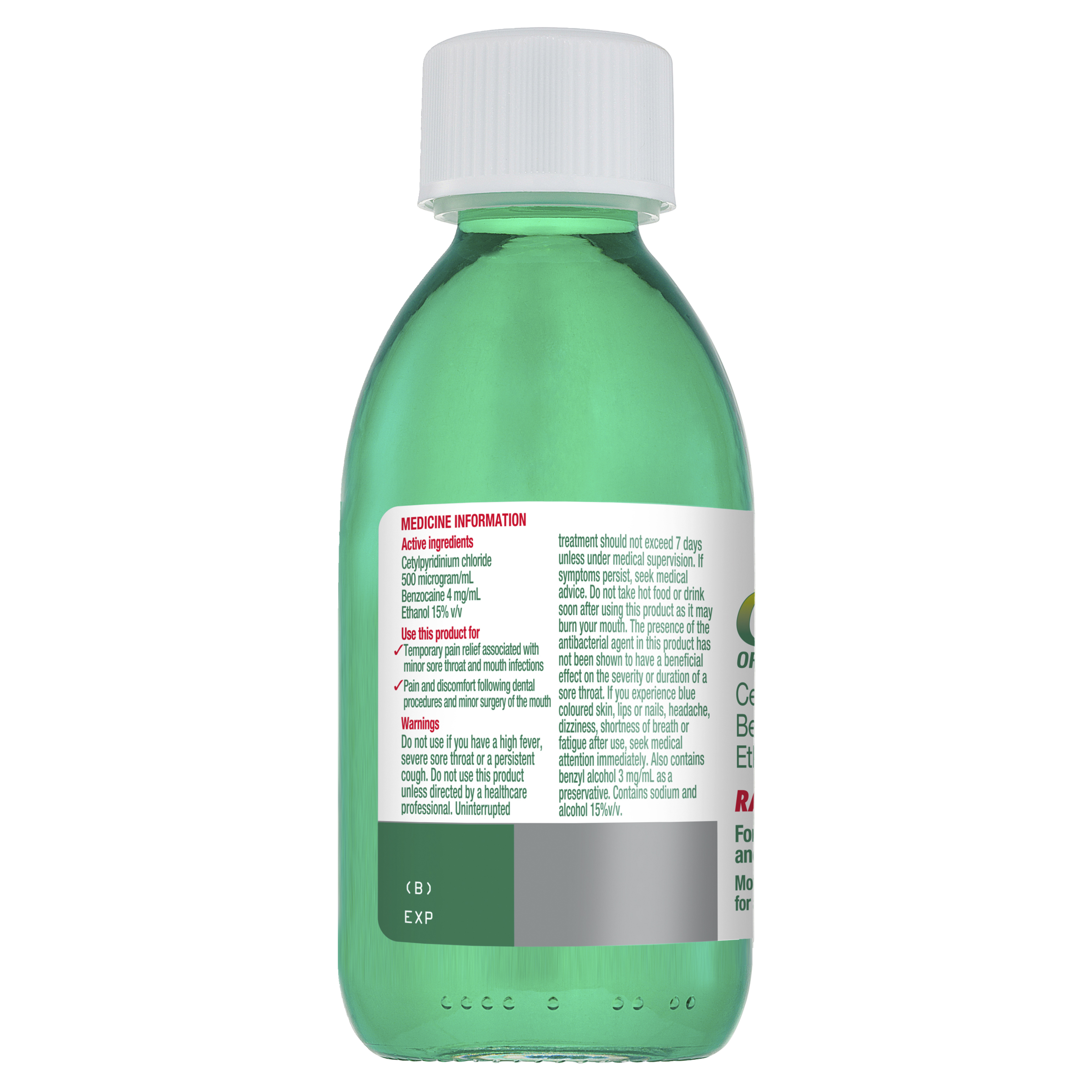 CEPACAINE ANTIBACTERIAL ORAL SOLUTION 200ML - Image 2