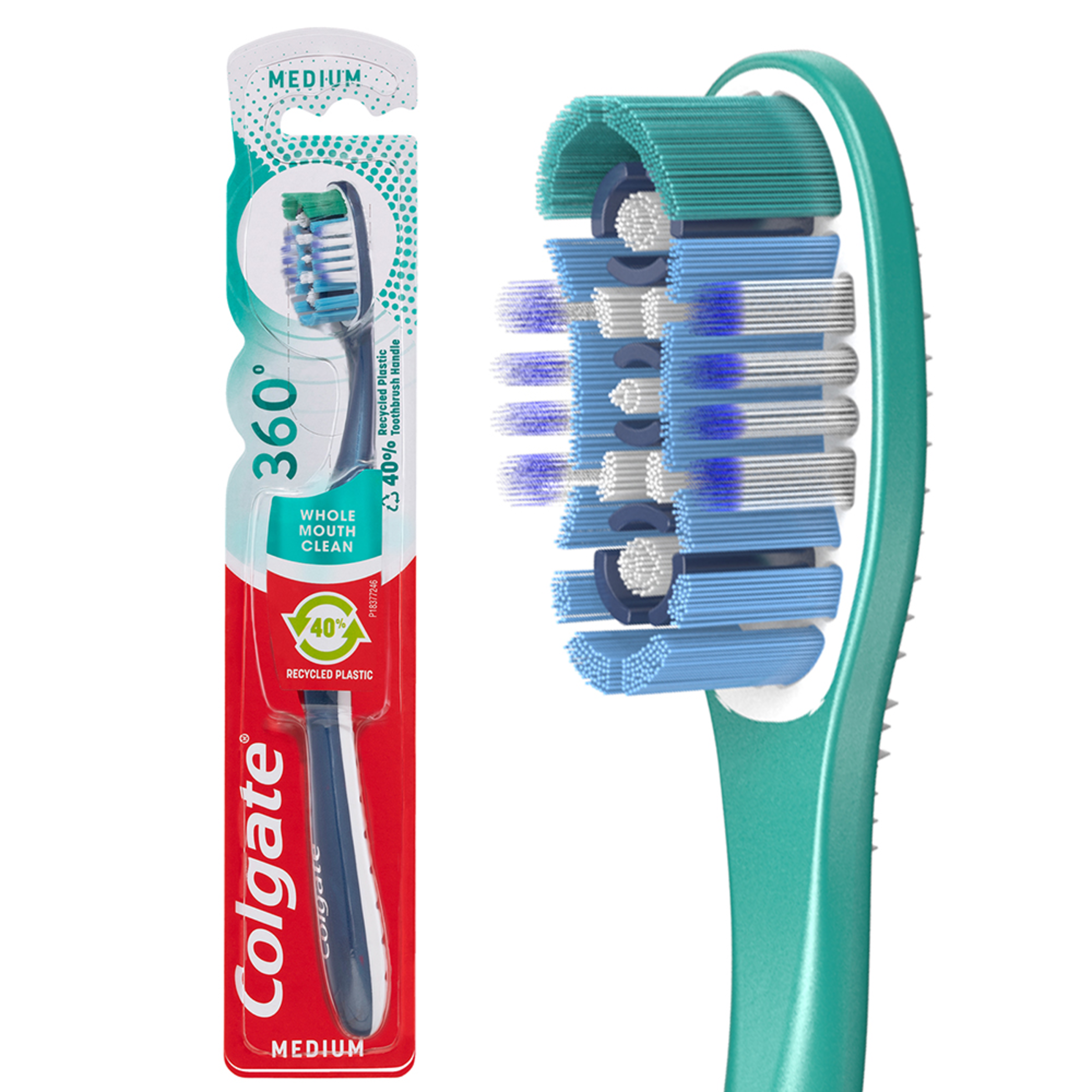 COLGATE TOOTHBRUSH 360° WHOLE MOUTH CLEAN MED 1 PACK - Image 9